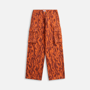 ERL Printed Cargo Pants - Orange Flame