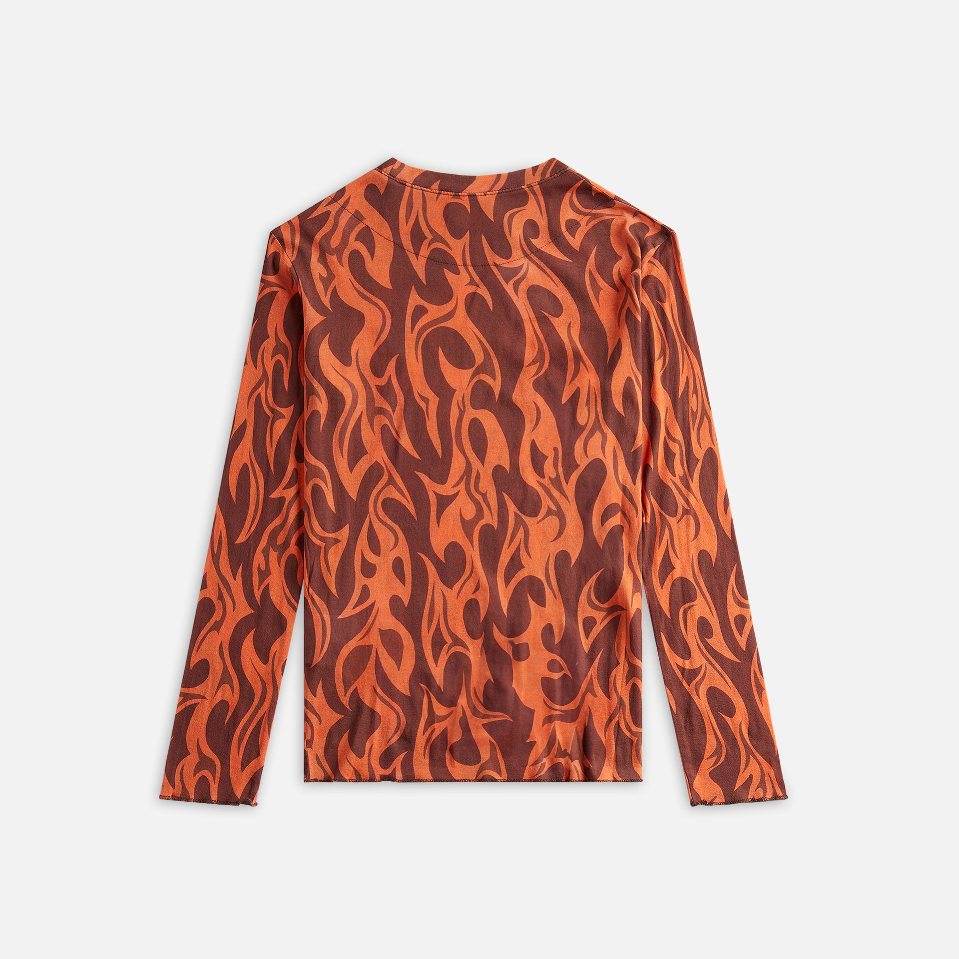 ERL Orange Flame Long Sleeve Shirt - Orange