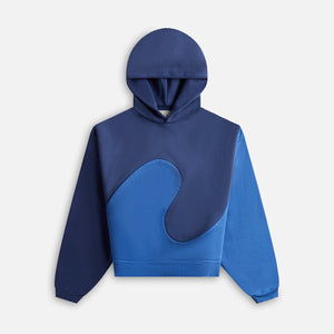 ERL Unisex Swirl Hoodie Blue Kith