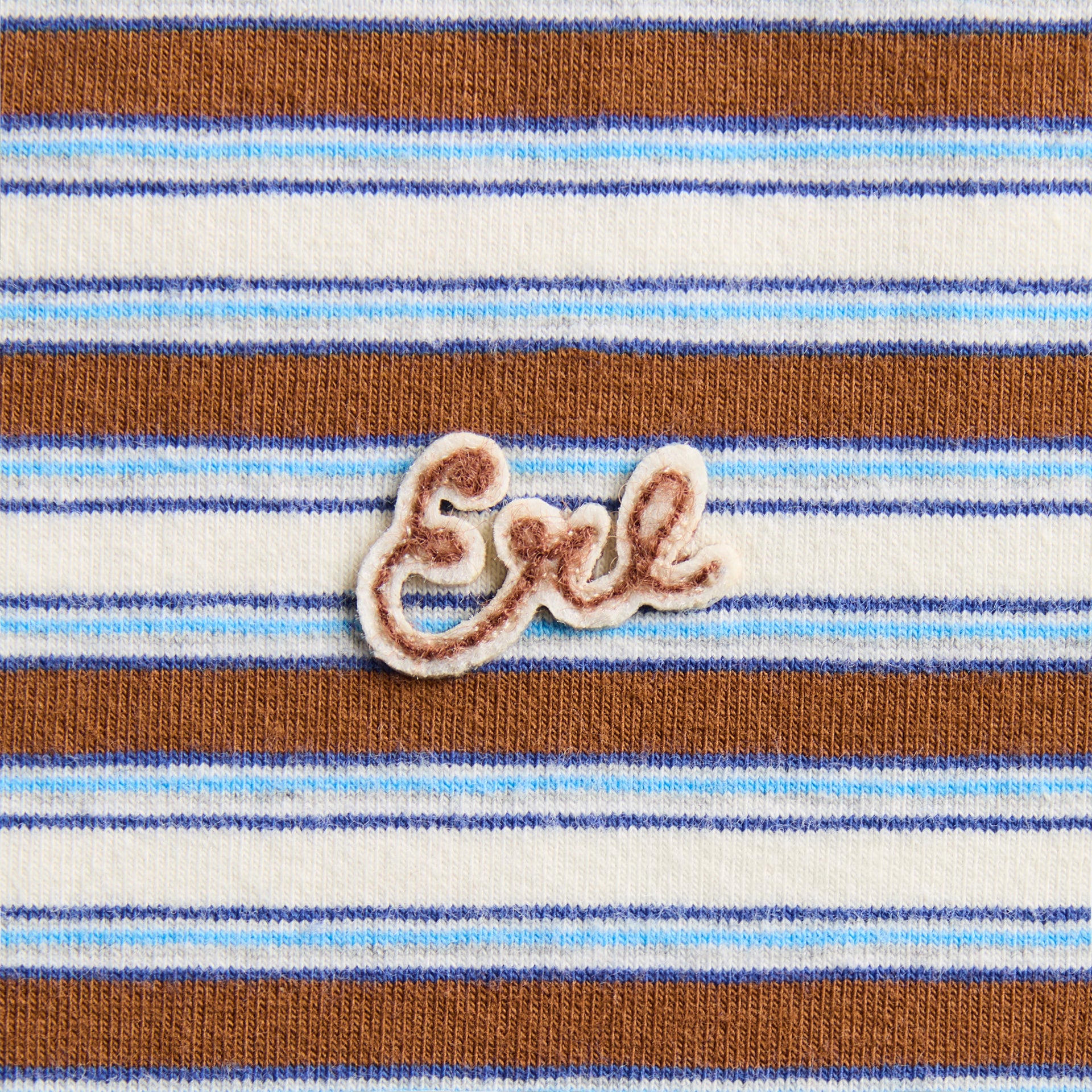 ERL Unisex Striped Long Sleeve Tee - Brown