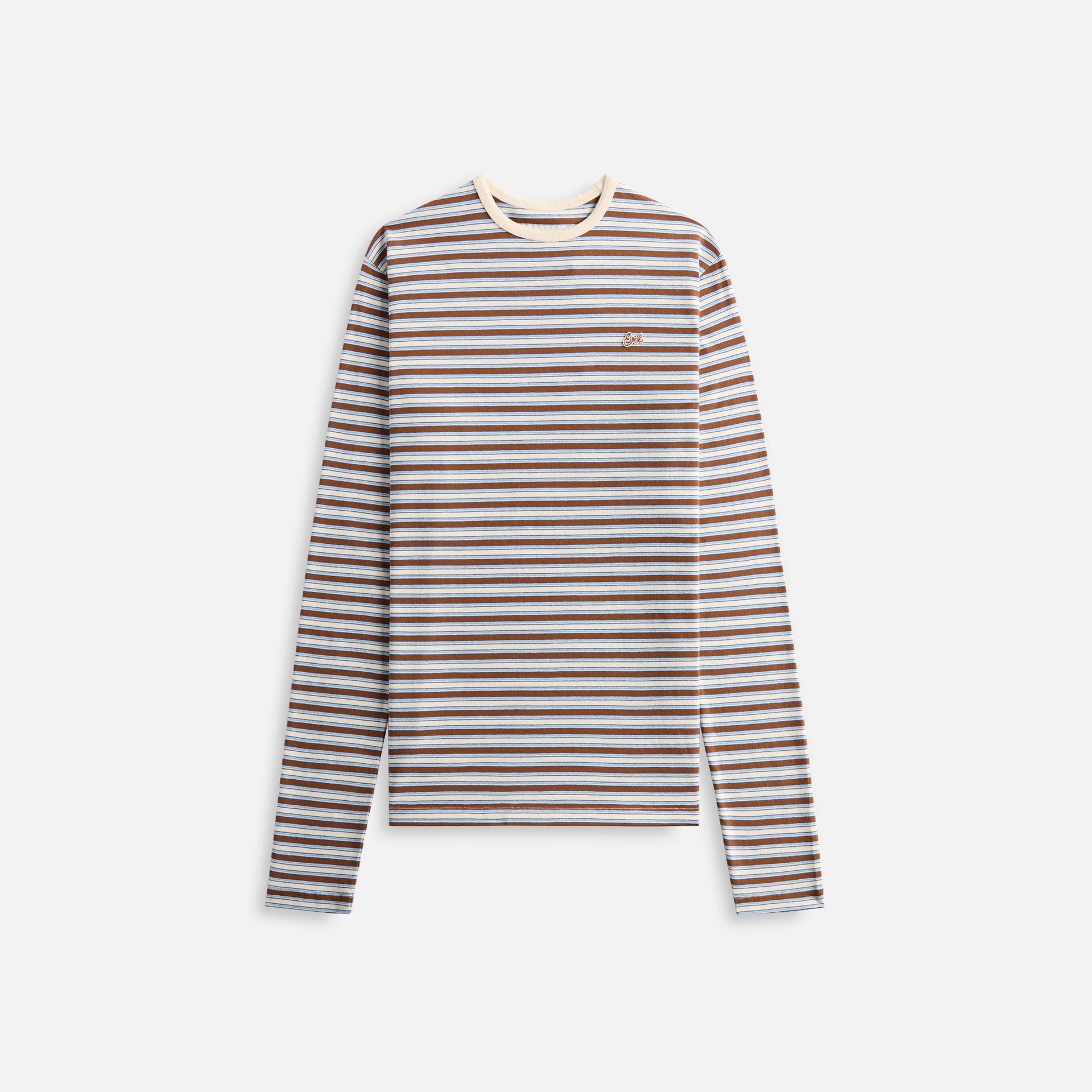 ERL Unisex Striped Long Sleeve Tee - Brown