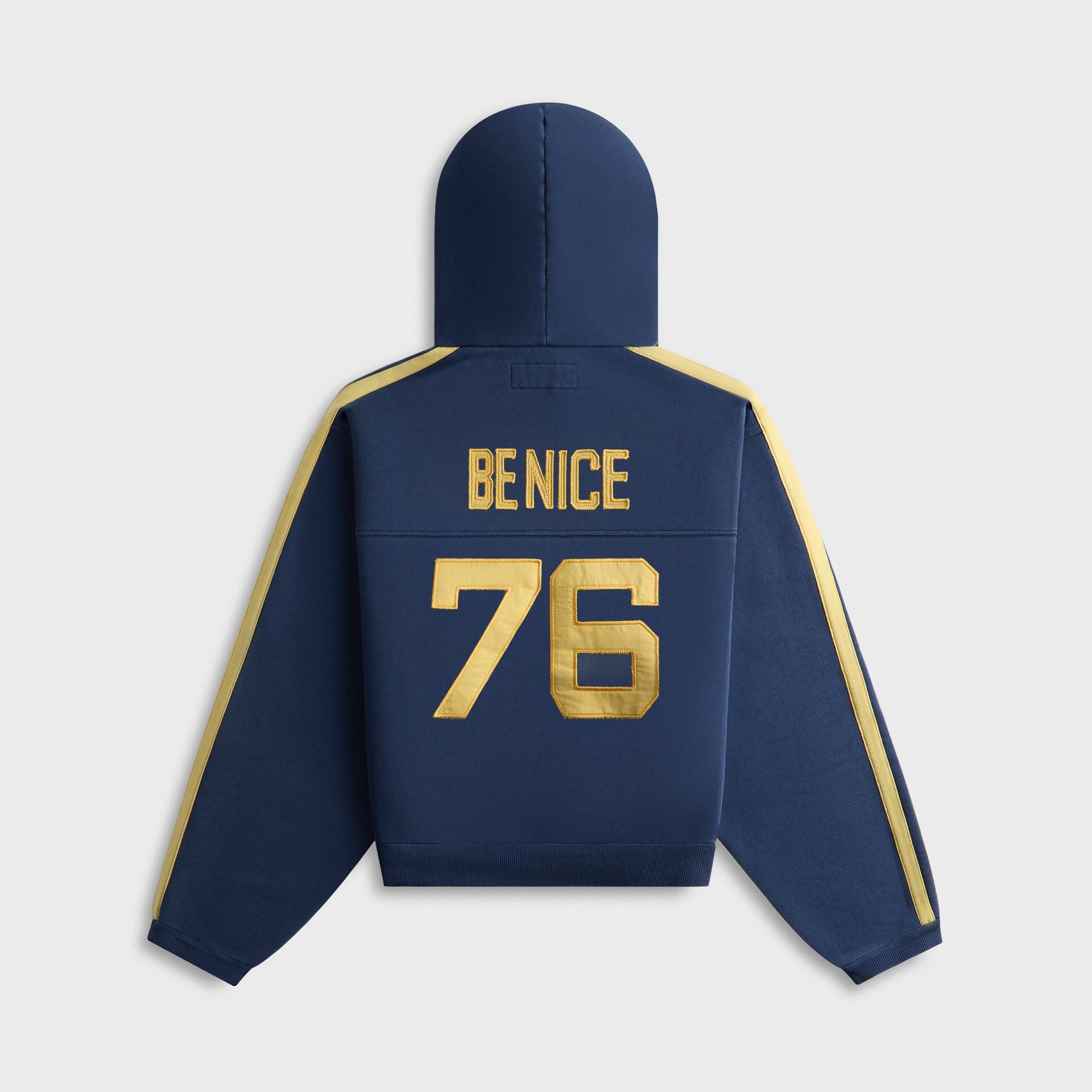 ERL Unisex Venice Football Hoodie Knit in Blue