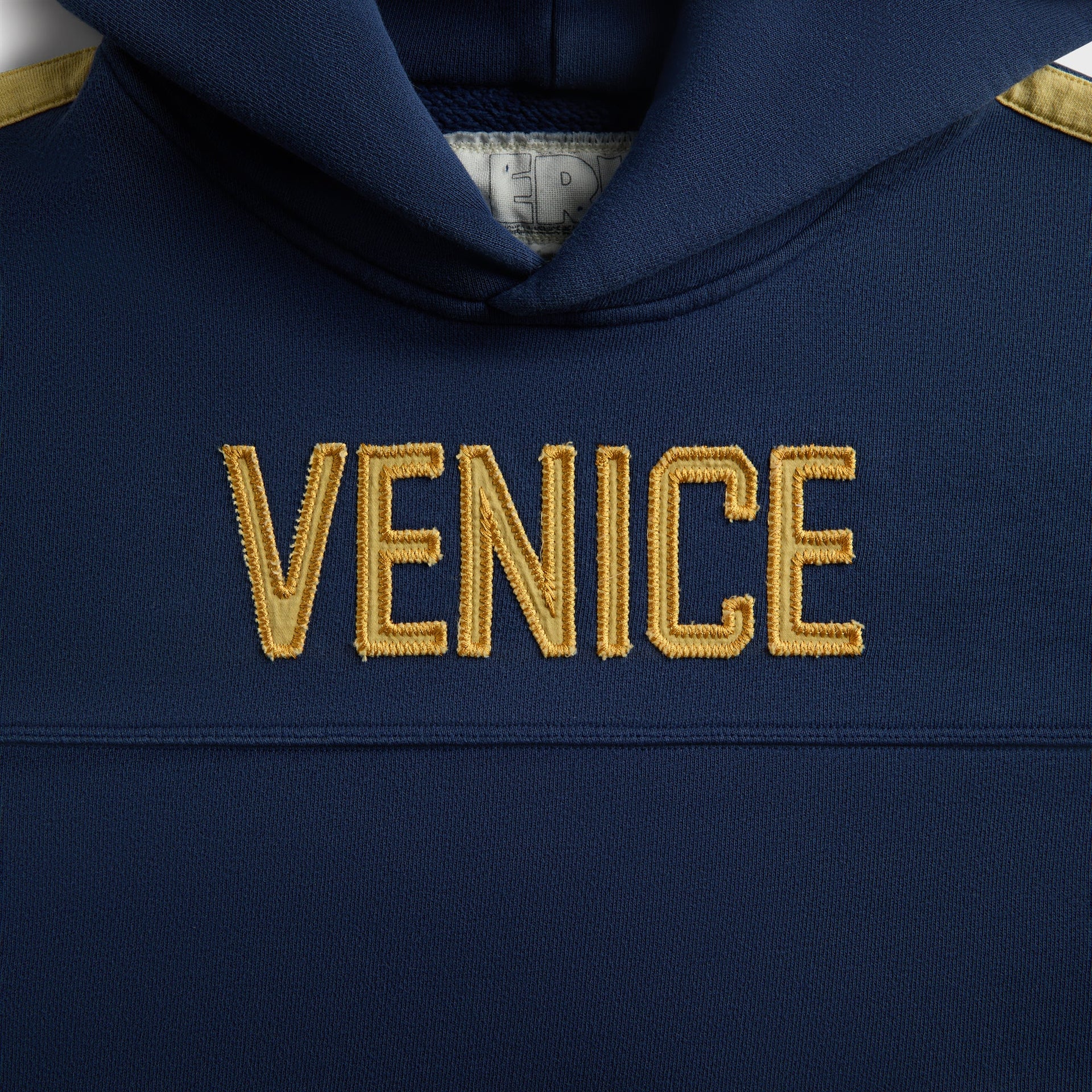 ERL Unisex Venice Football Hoodie Knit in Blue
