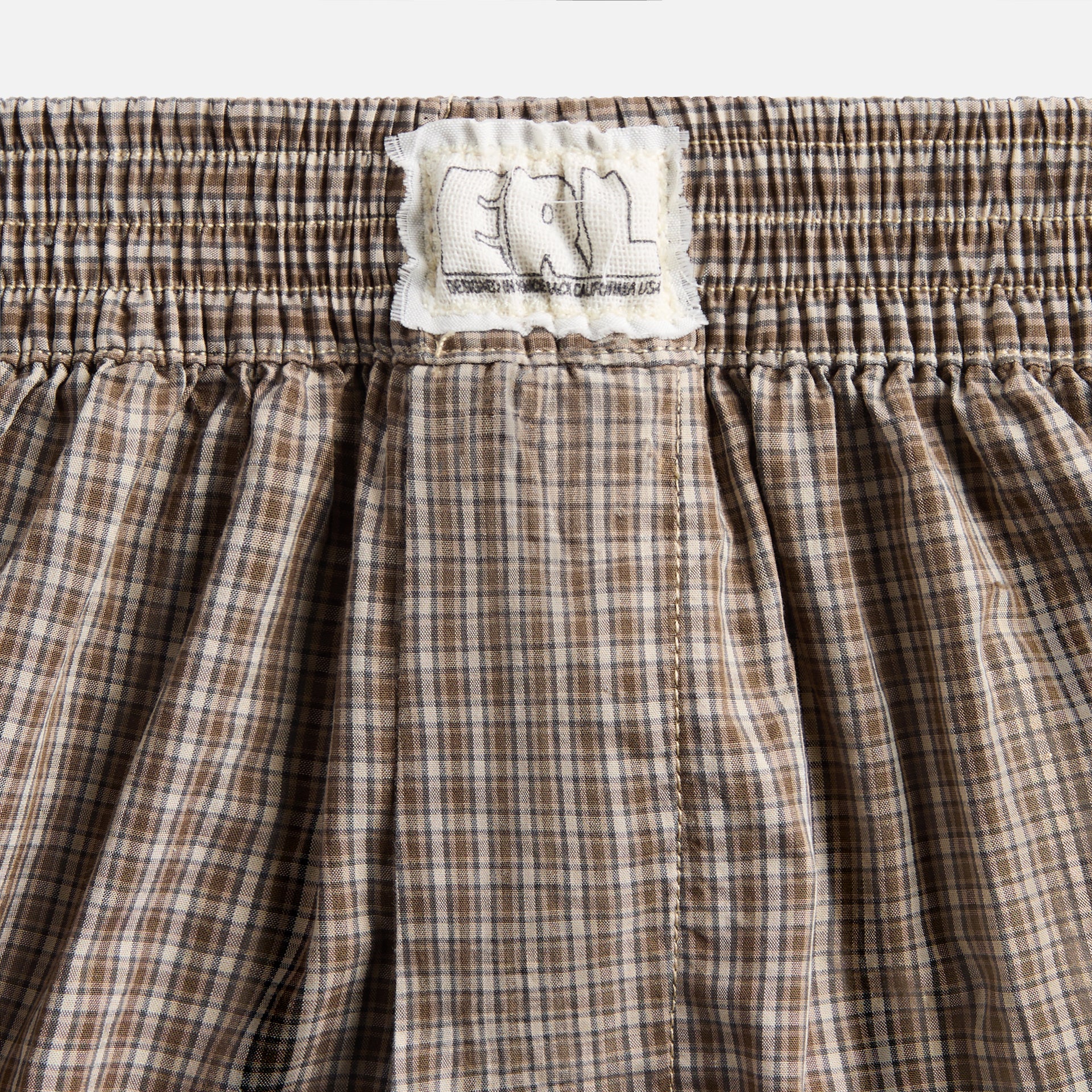 ERL Mini Plaid Boxers - Brown