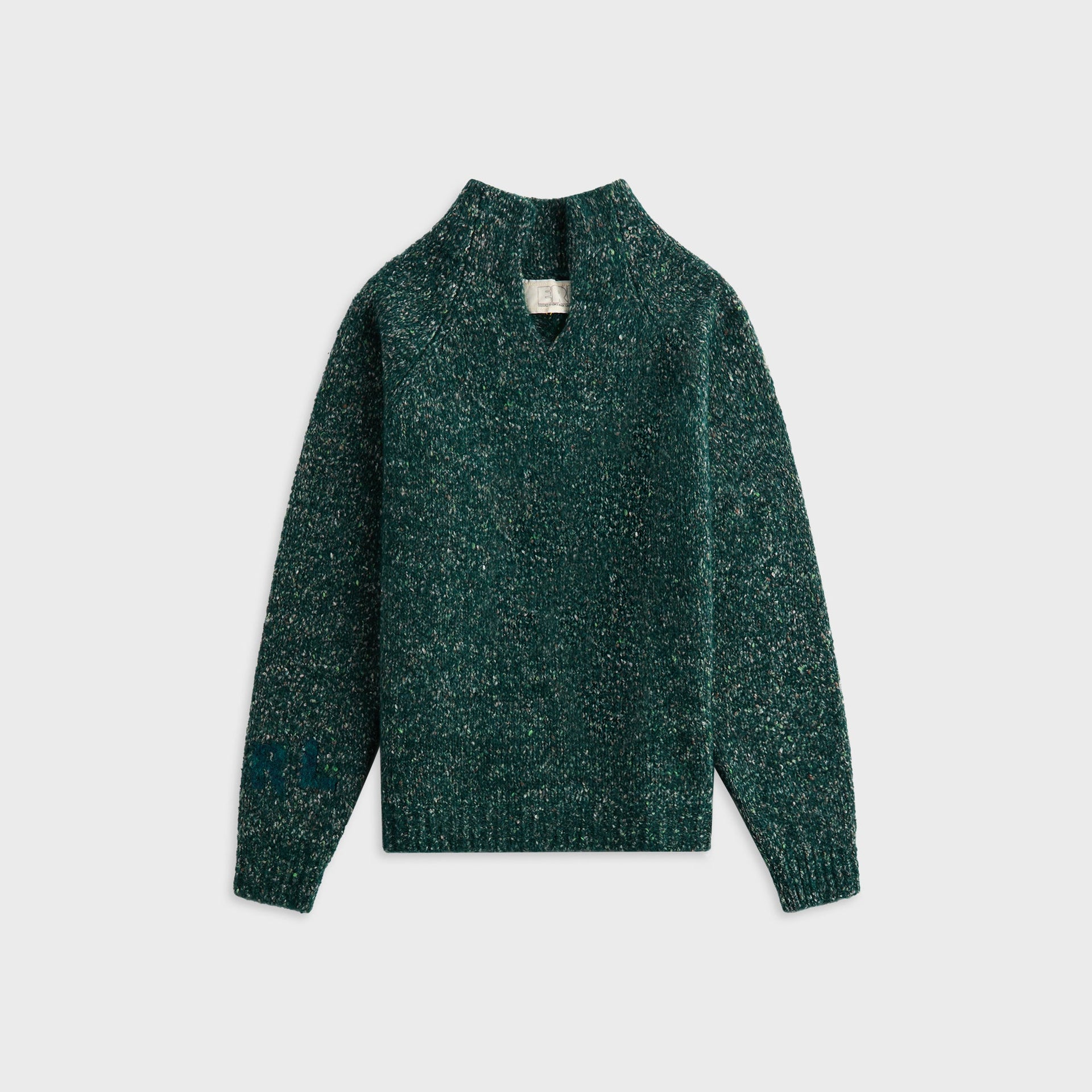 ERL Slit Neck Alpaca Sweater Knit - Dark Green