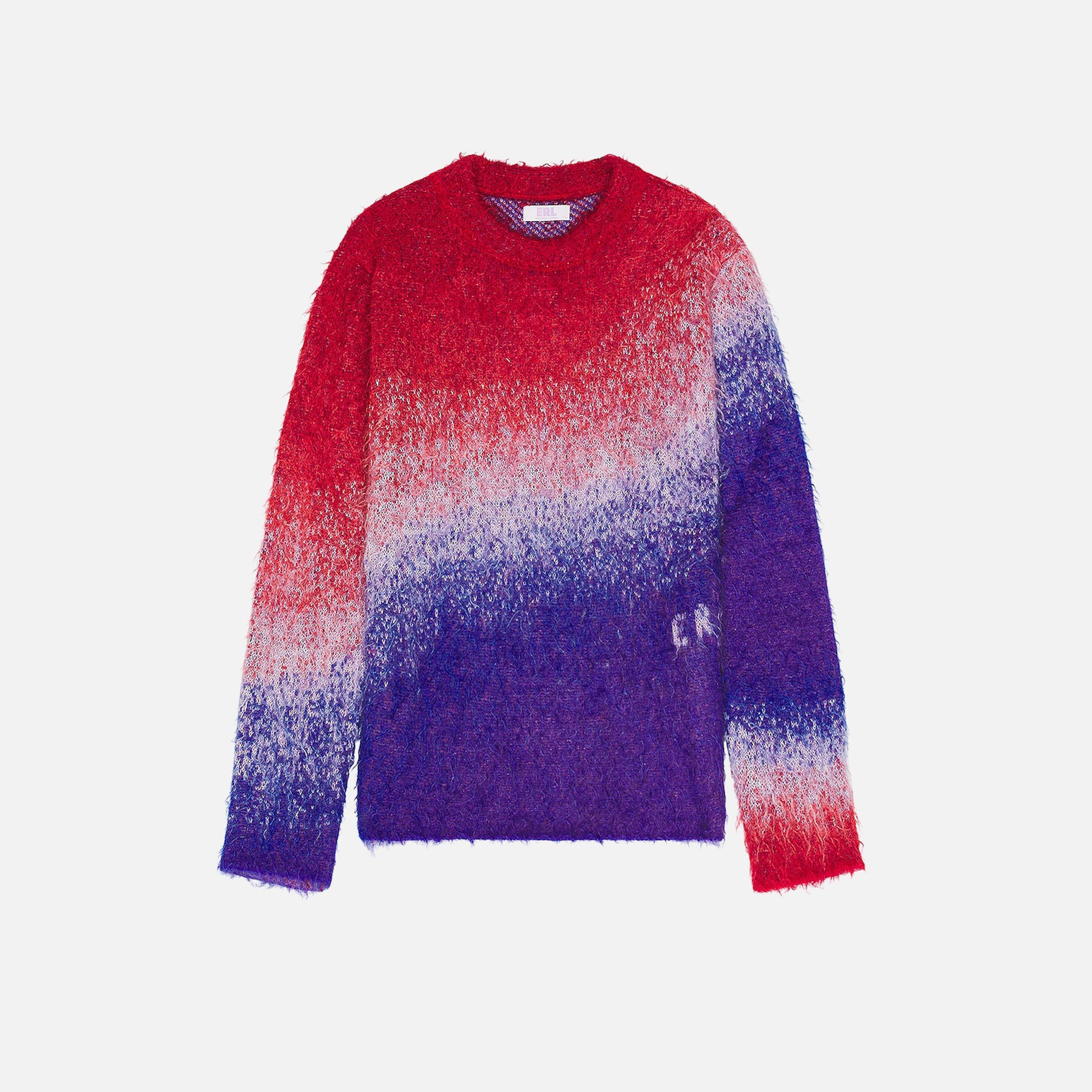 ERL Unisex Degrade V-neck Sweater Knit - Red / White / Blue