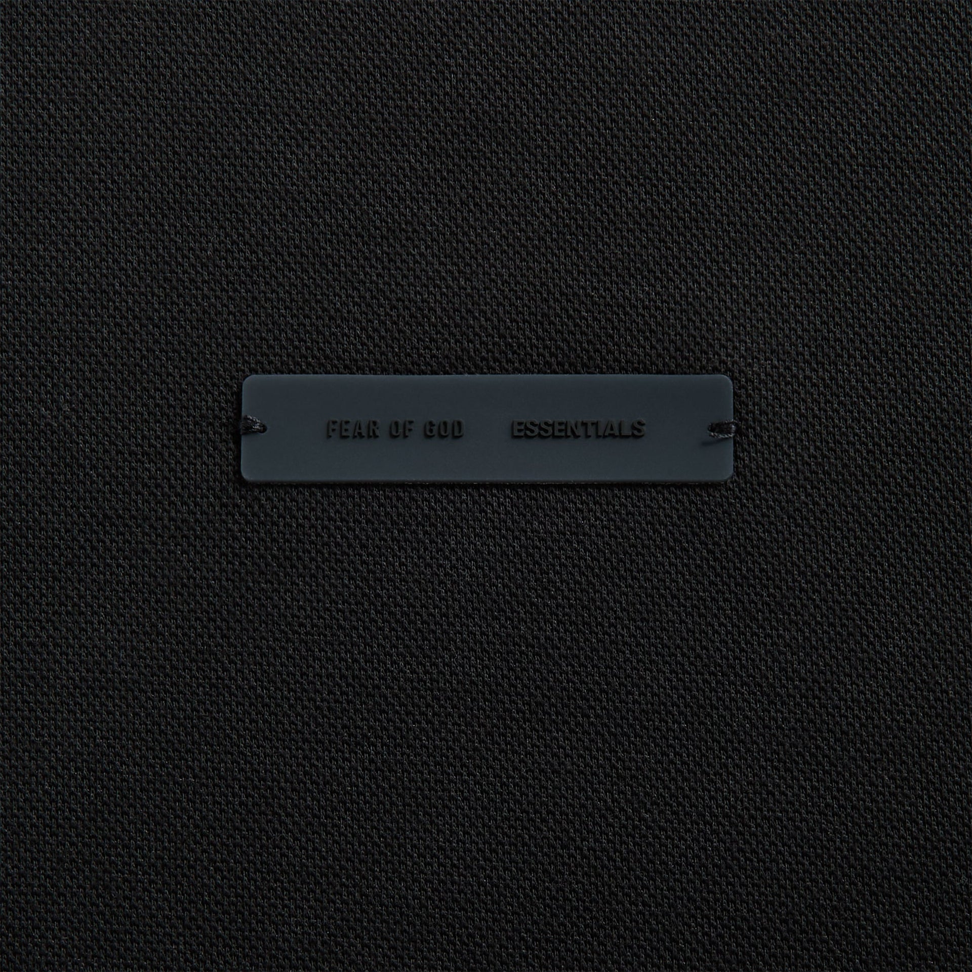 Essentials 90S Fit Pique Polo in Jet Black