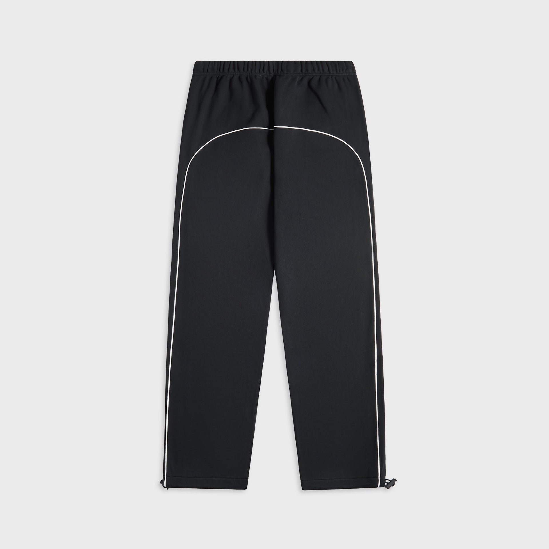 Essentials Relaxed Fleece Sweatpant With Piping in Jet Black / Cloud White