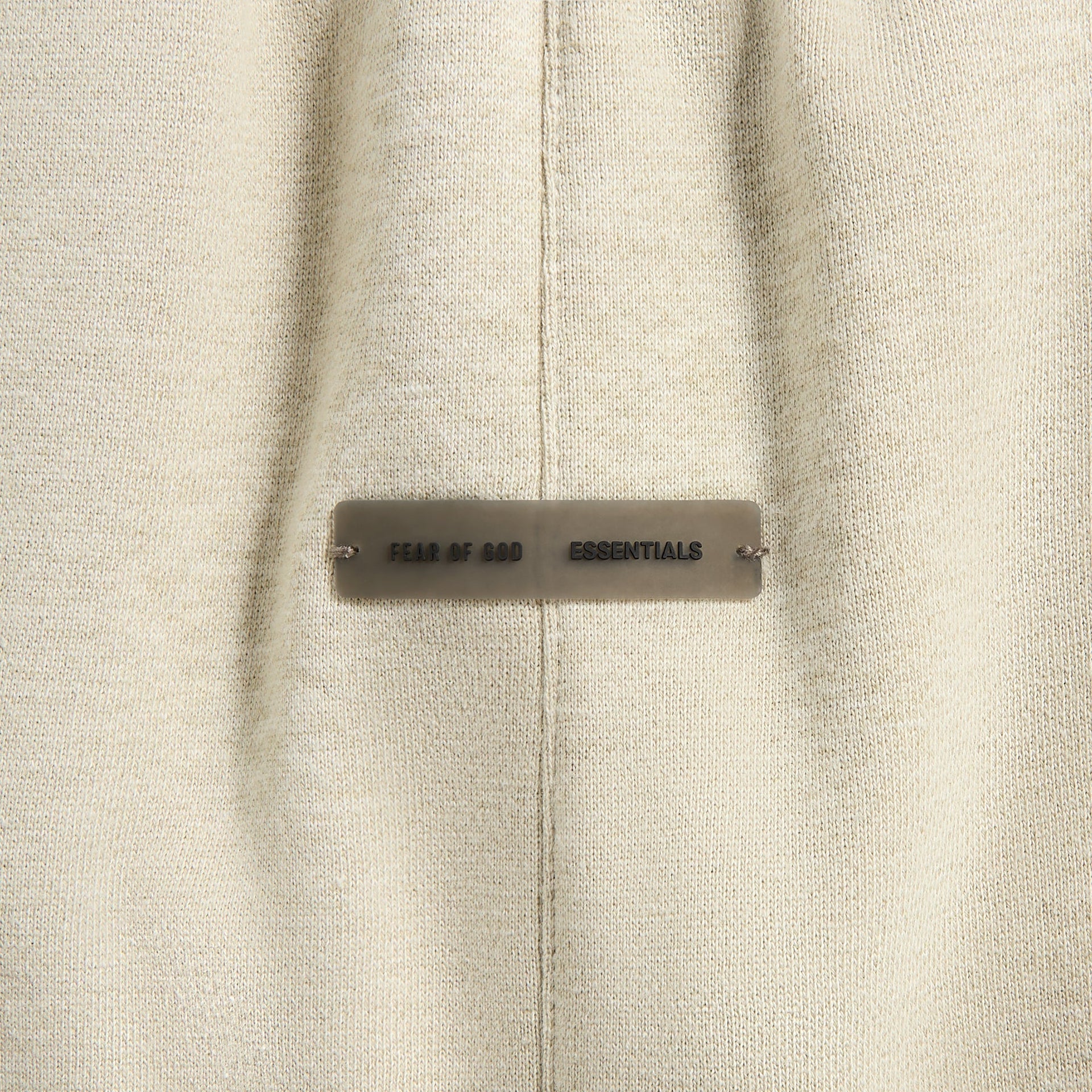 Essentials Relaxed Fleece Sweatpant With Piping in Heather Stone / Cloud White