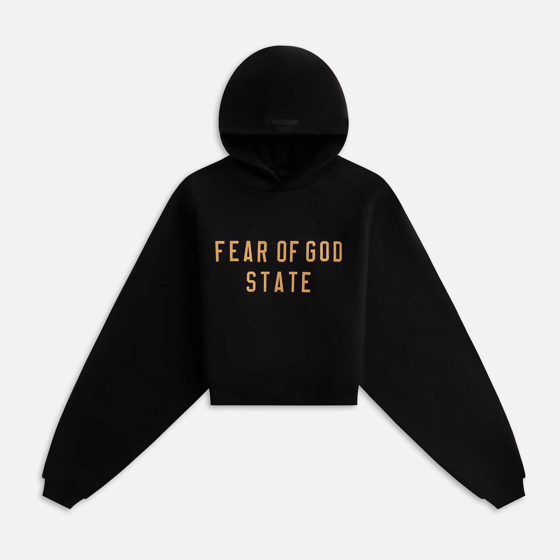 Essentials Fleece Cropped Hoodie - Black