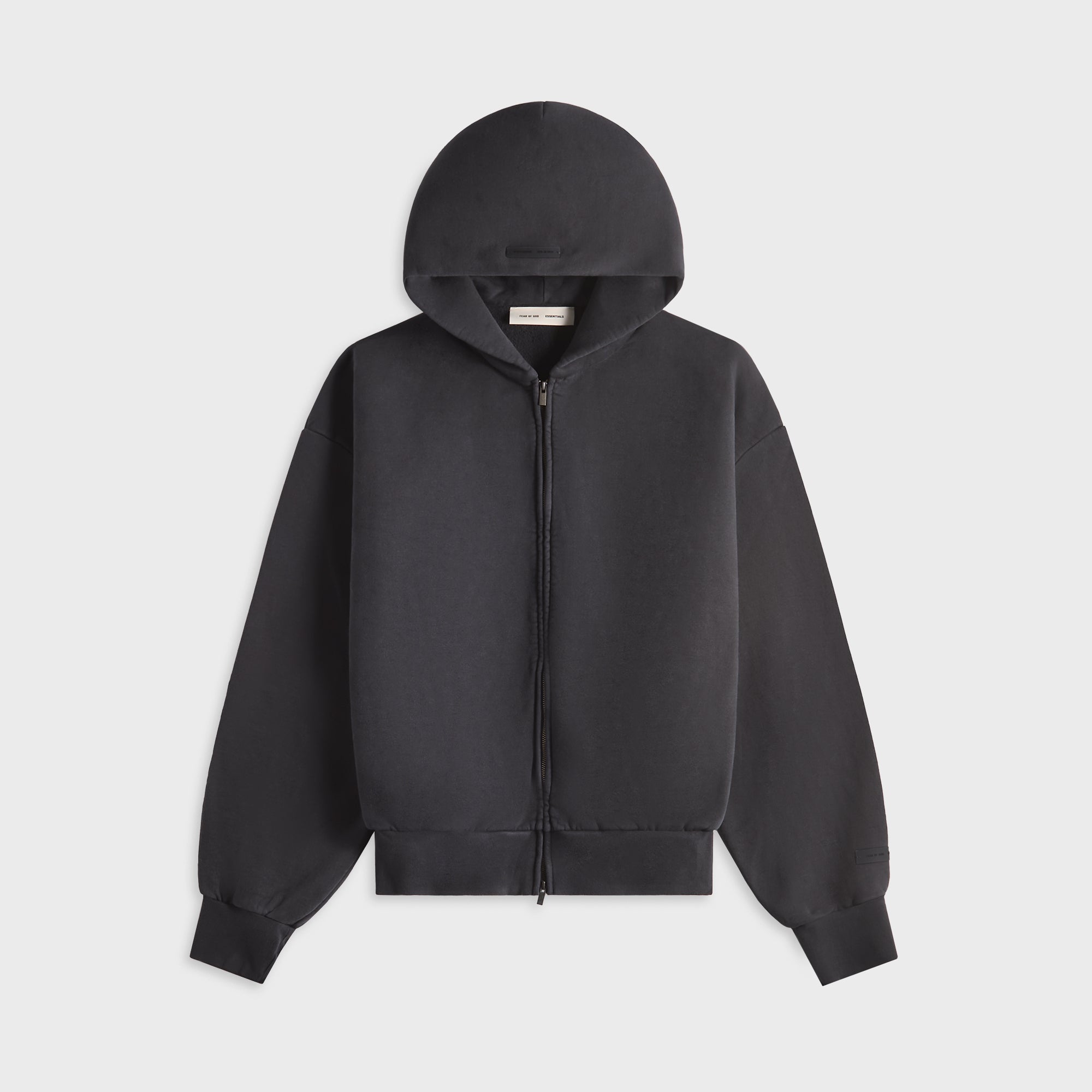 Essentials Classic Full Zip Hoodie - Vintage Black – Kith