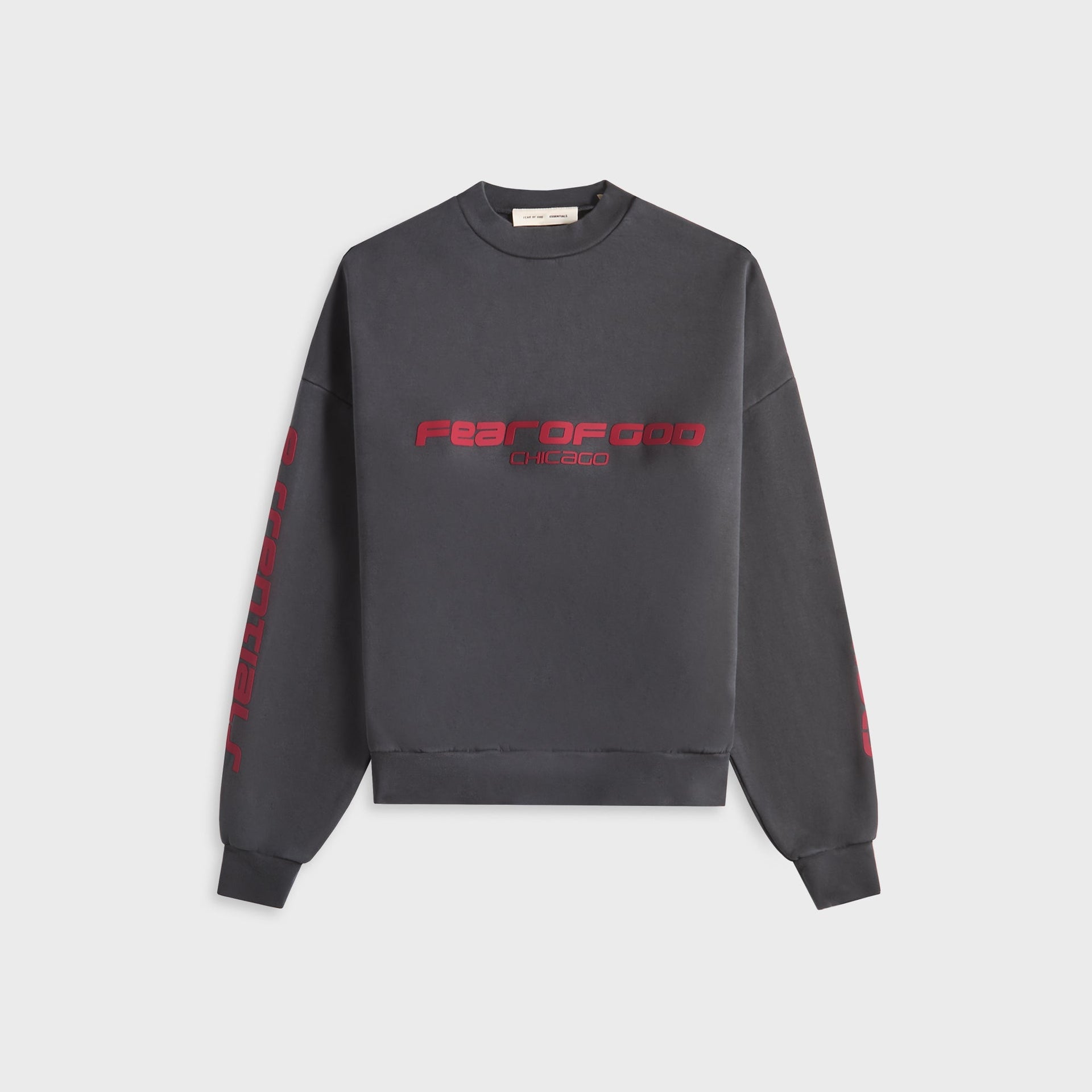 Essentials Cropped Relaxed Chicago Sweatshirt - Iron Grey