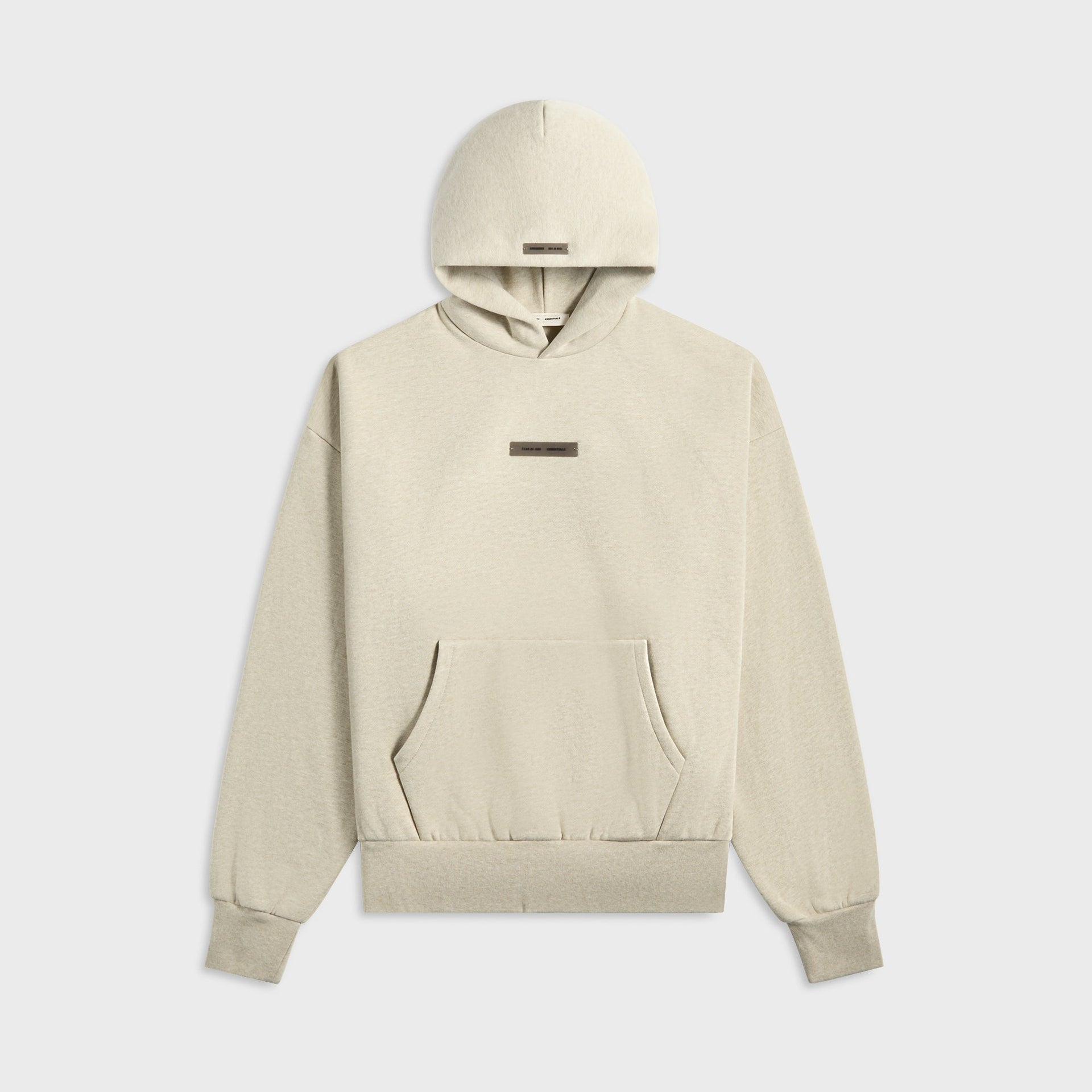Essentials Classic Fit Fleece Hoodie in Heather Stone