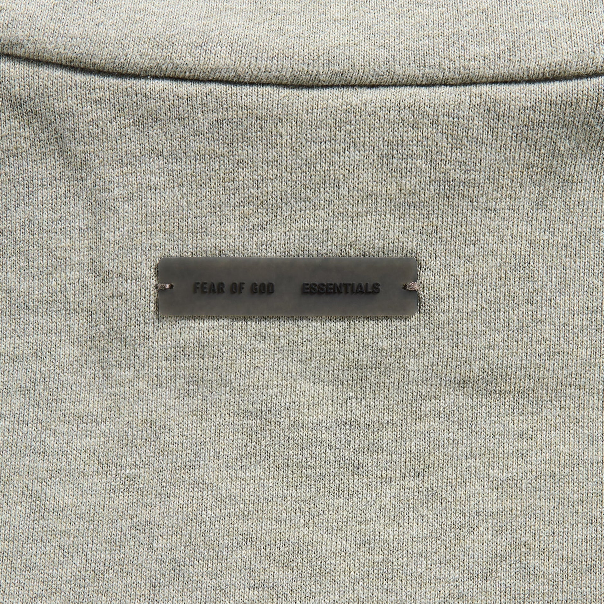 Essentials Modern Fit Fleece Track Jacket in Concrete Heather / Black