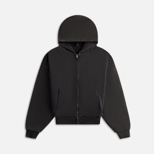 Entire Studios Thermal Hoodie - Washed Black