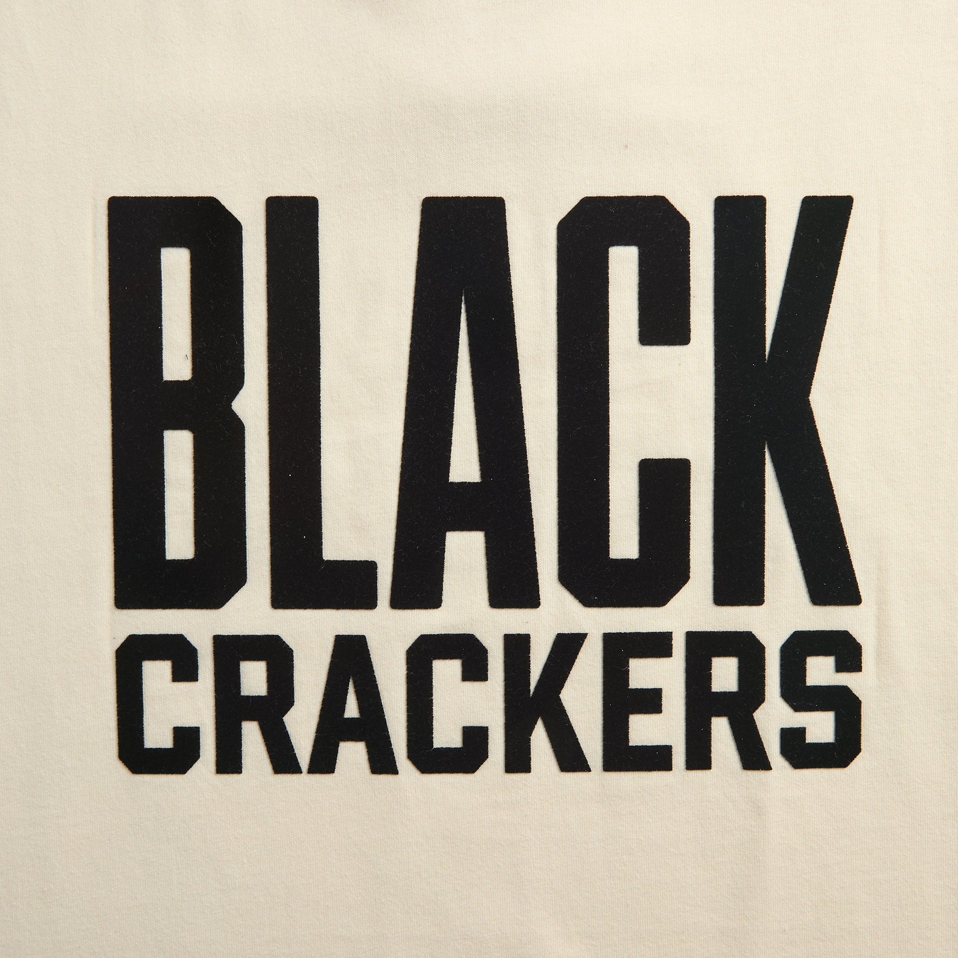 Essentials Black Crackers Classic Crewneck Tee - Cream White