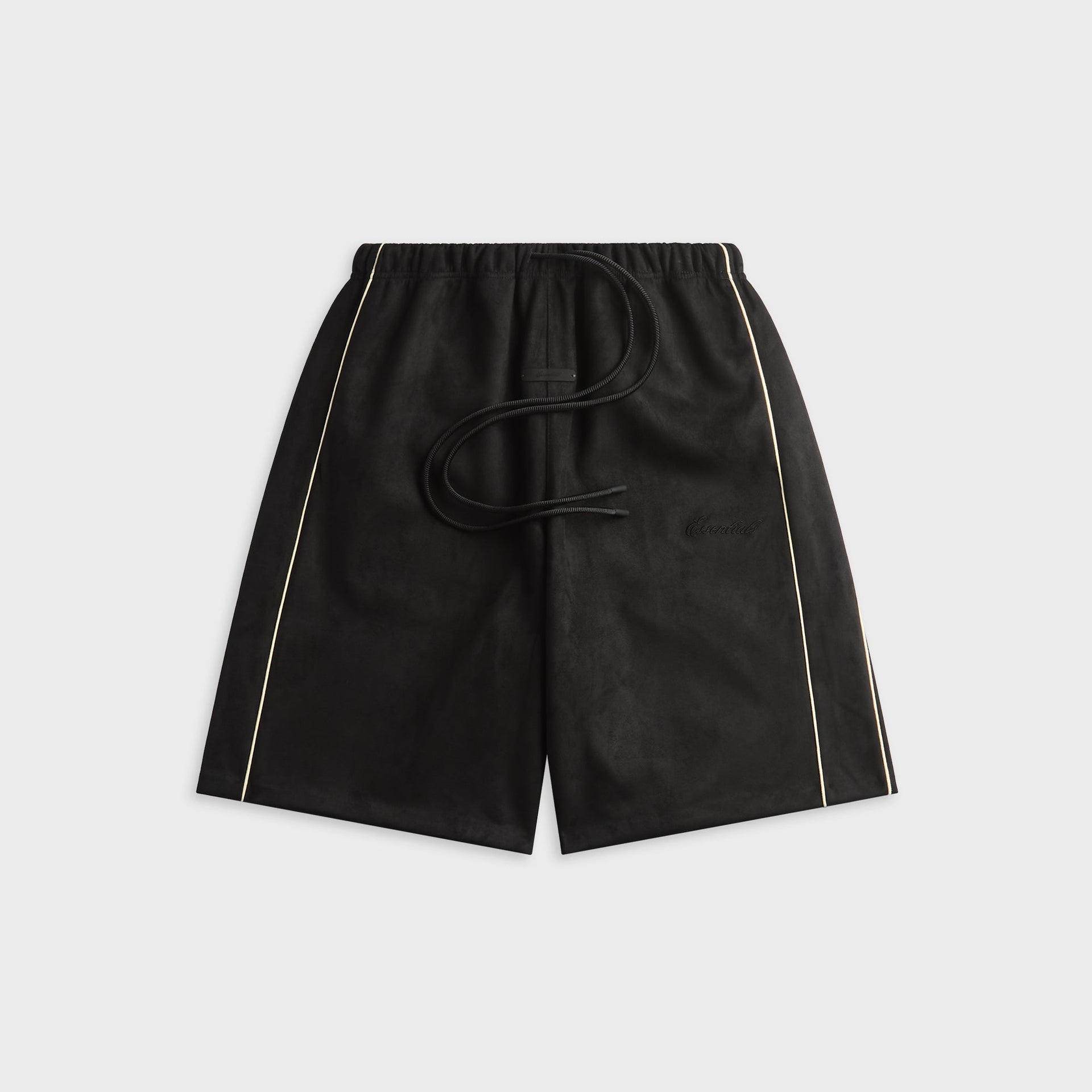 Essentials Suede Fleece Signature Relaxed Short - Vintage Black