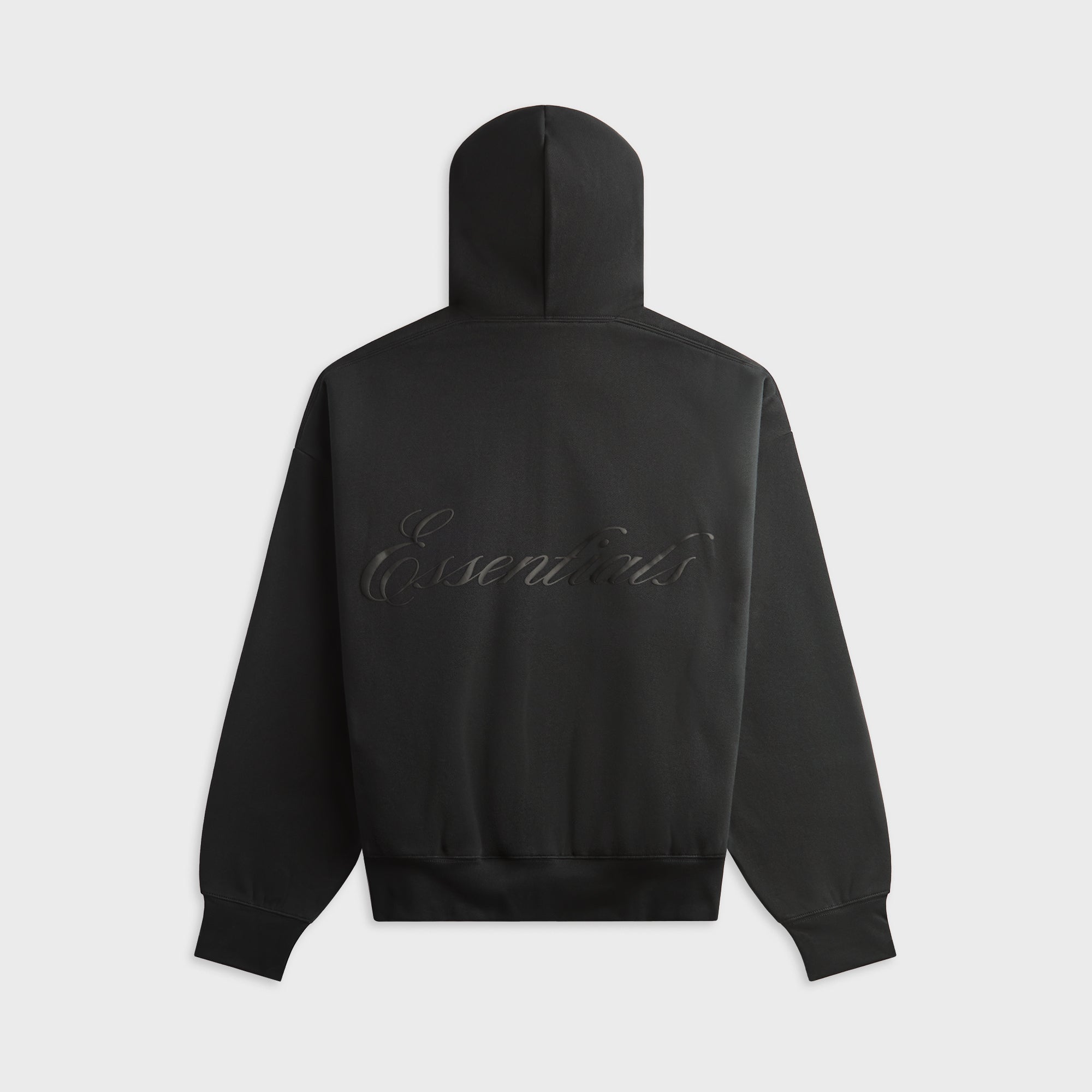 Essentials Classic Zip-Up Hoodie - Vintage Black / White – Kith