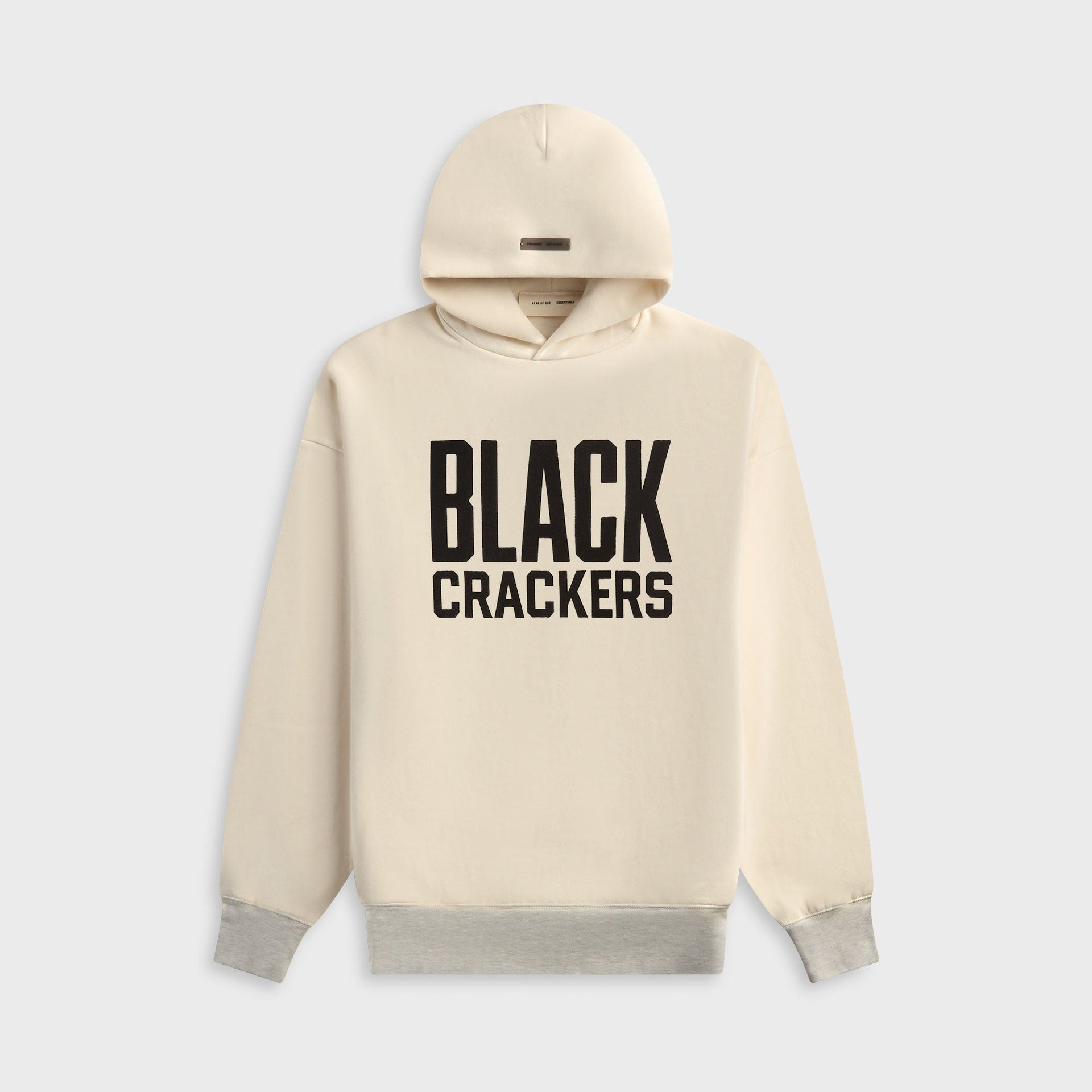 Essentials Black Crackers Hoodie - Cream White