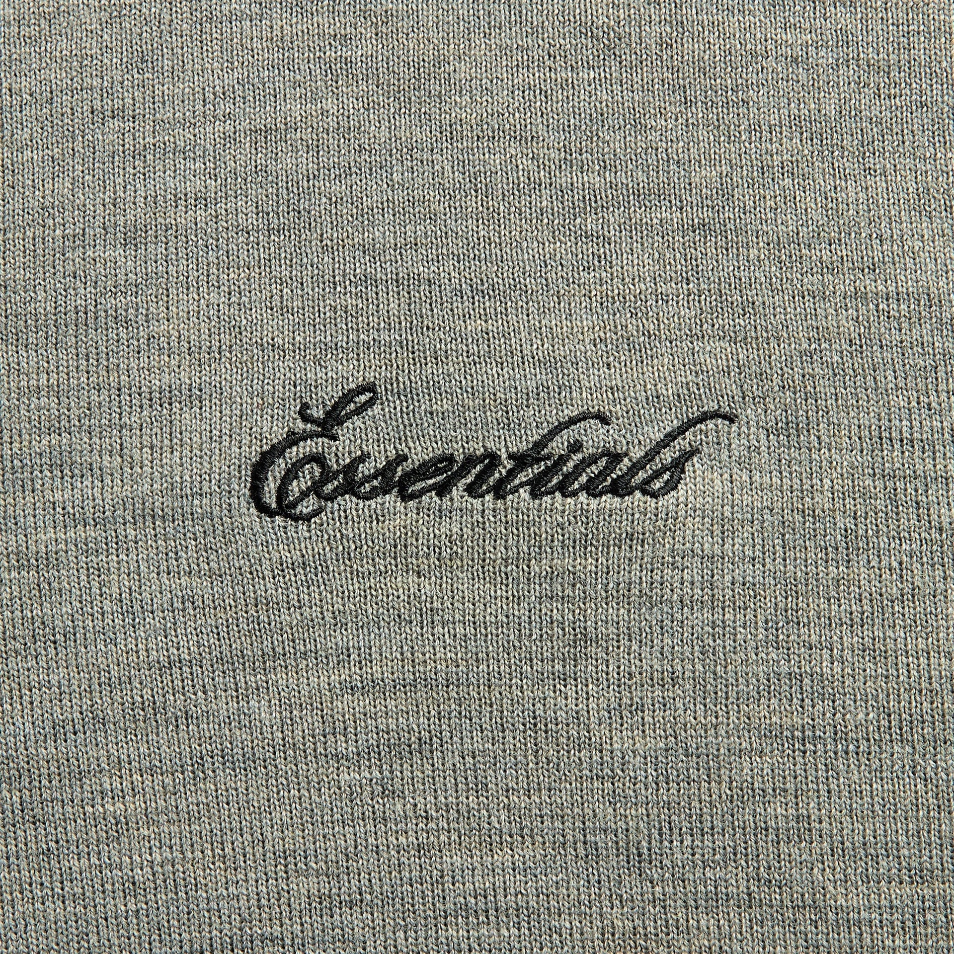 Essentials Signature 3/4 Sleeve 90s Knit Polo - Concrete Heather