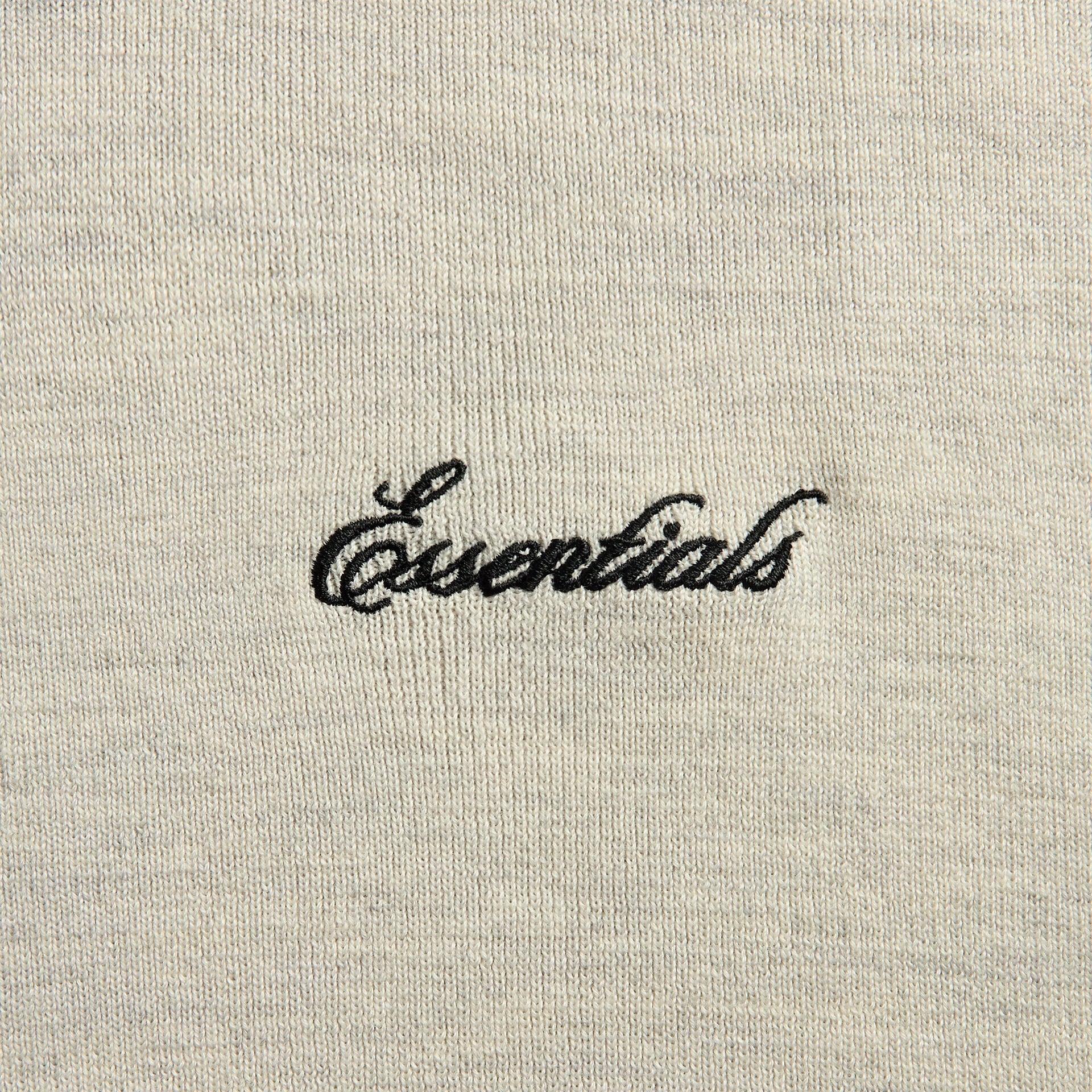 Essentials Signature 3/4 Sleeve 90s Knit Polo - Oatmeal Heather