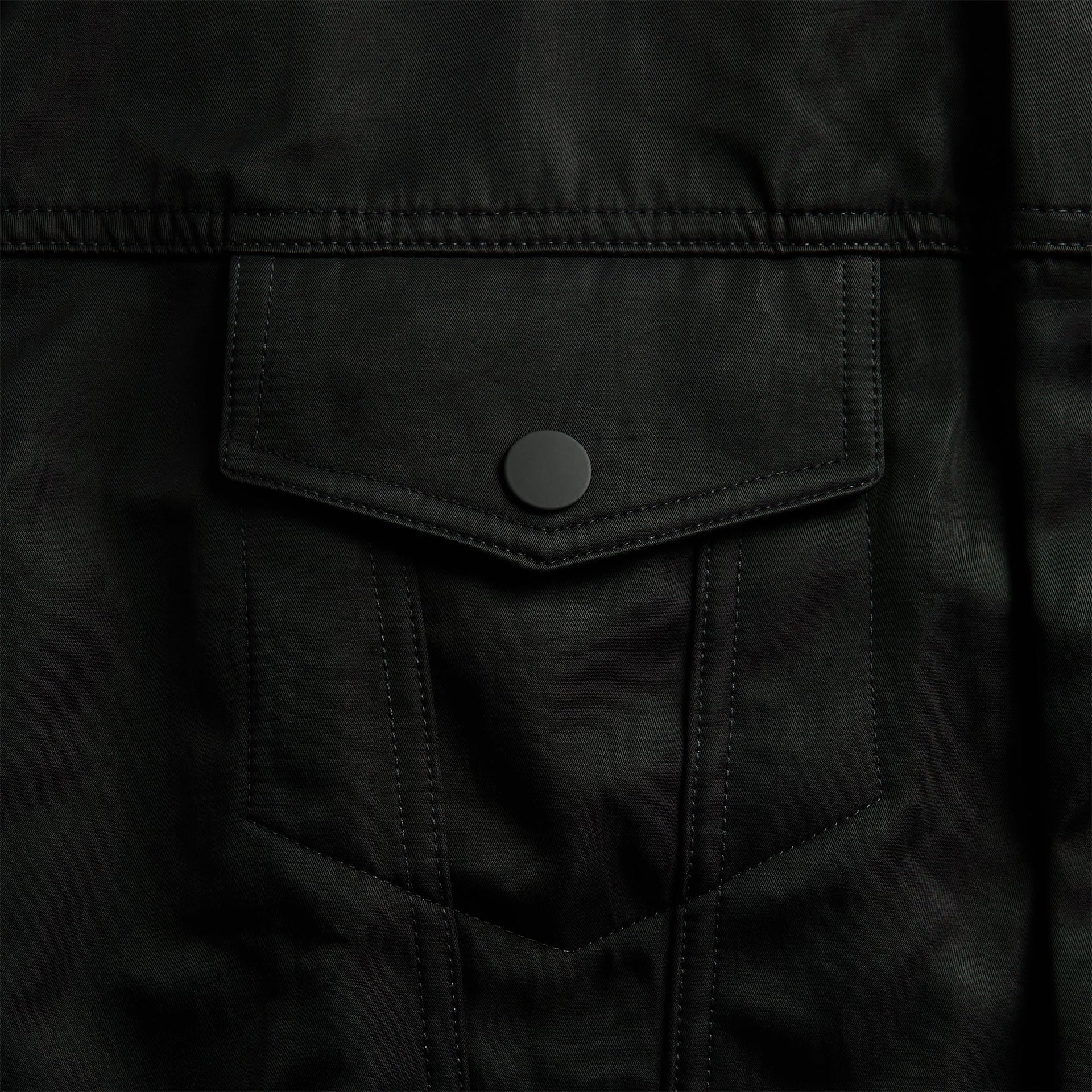Essentials Textured Nylon Trucker Jacket - Vintage Black