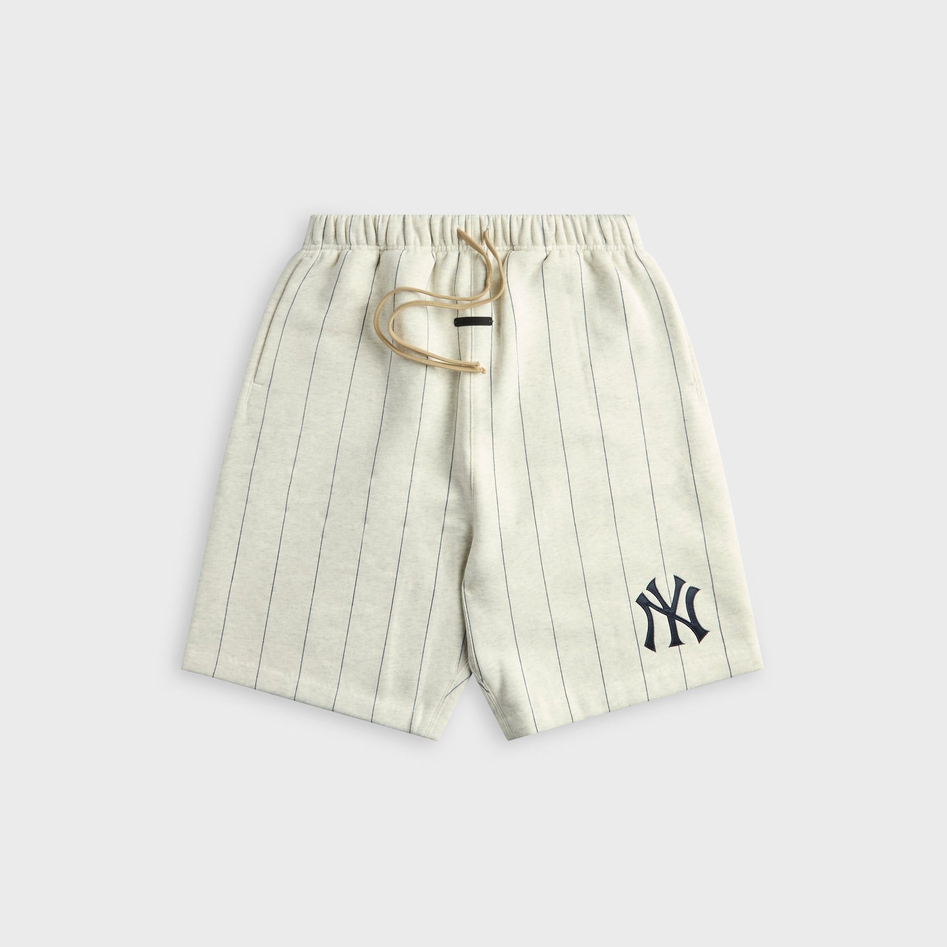 Essentials Yankees 90's Sweatshort - Oatmeal Heather / Dark Sapphire Pinstripes