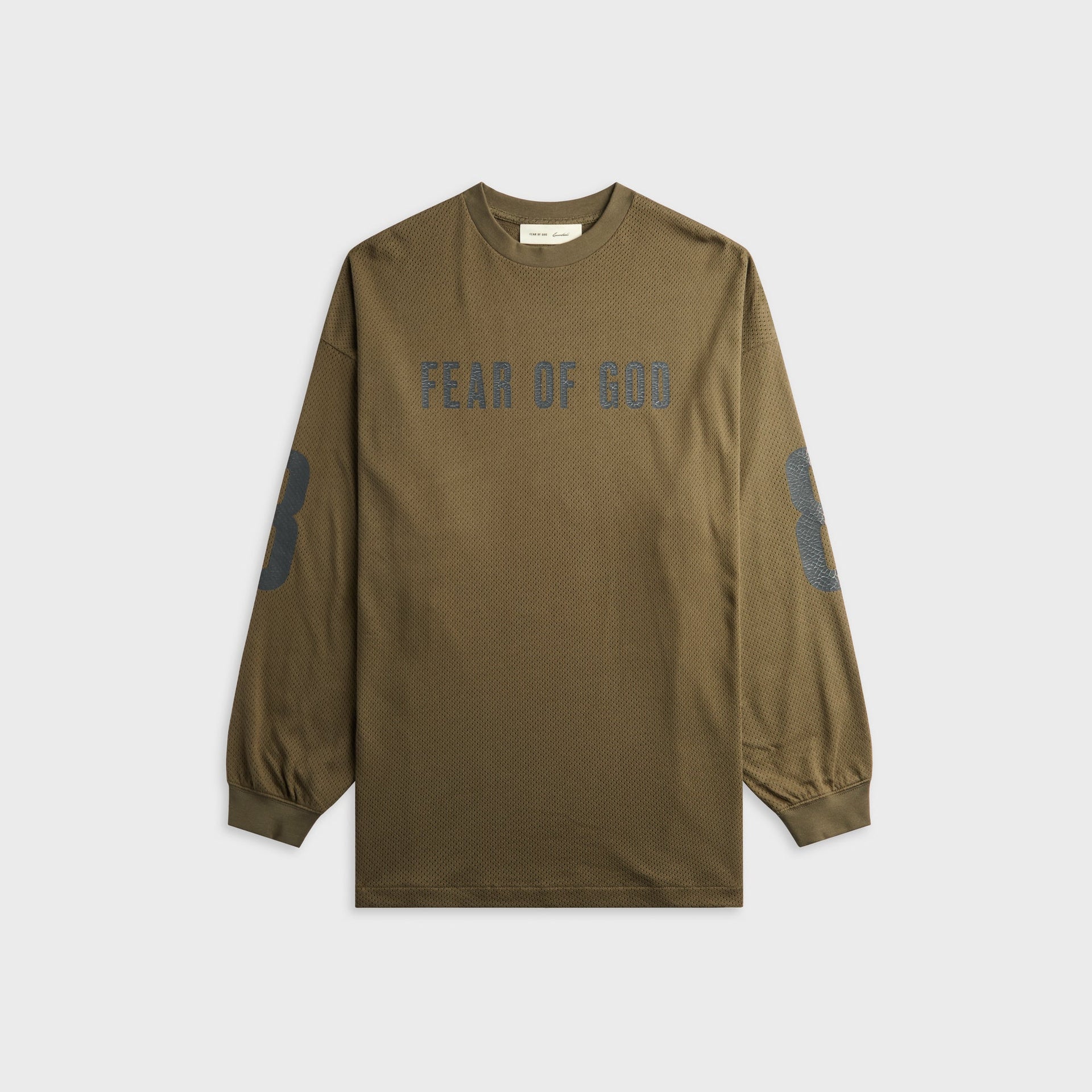 Essentials Sport Mesh Merch Long Sleeve Tee - Moss