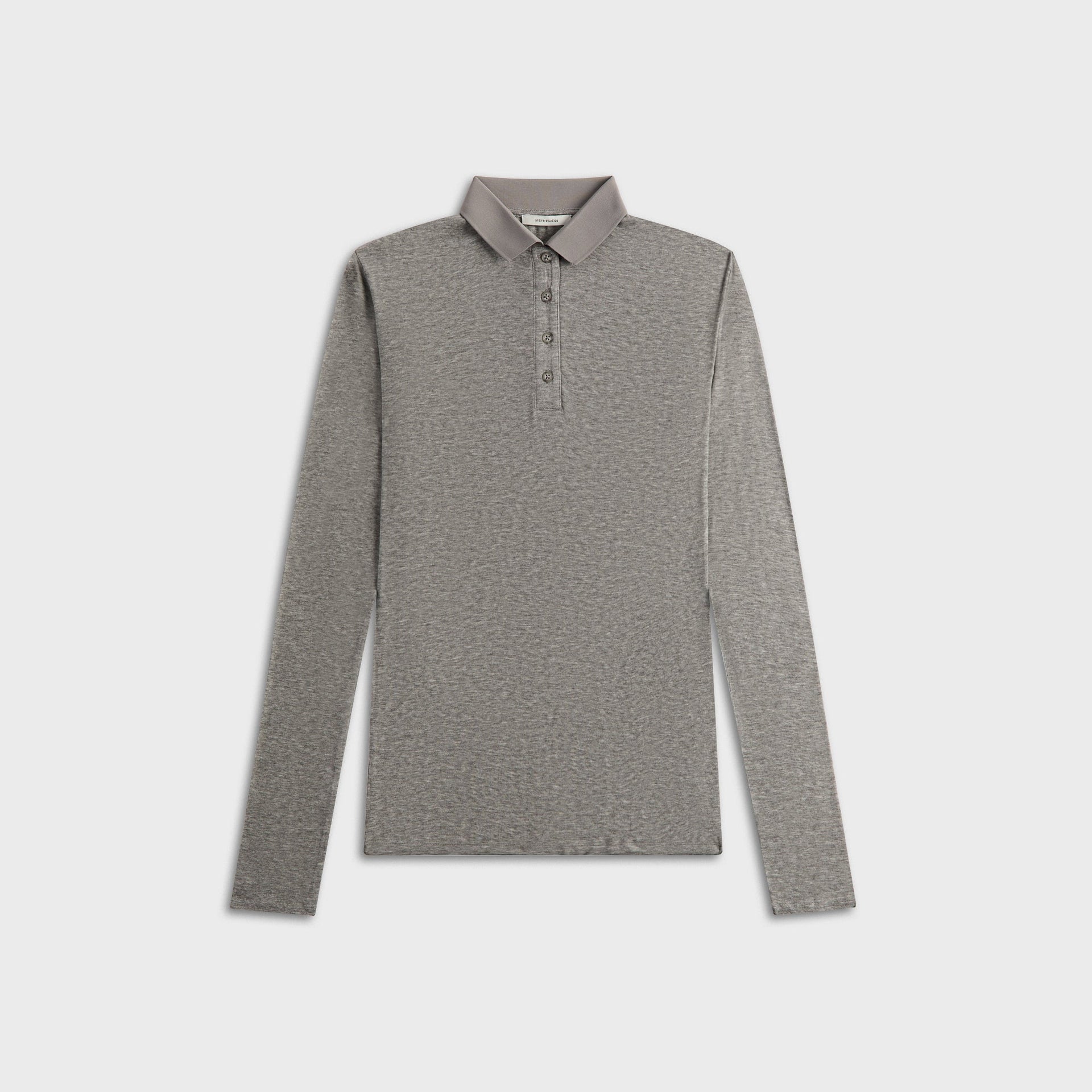 Entire Studios Longsleeve Polo - Silver Grain