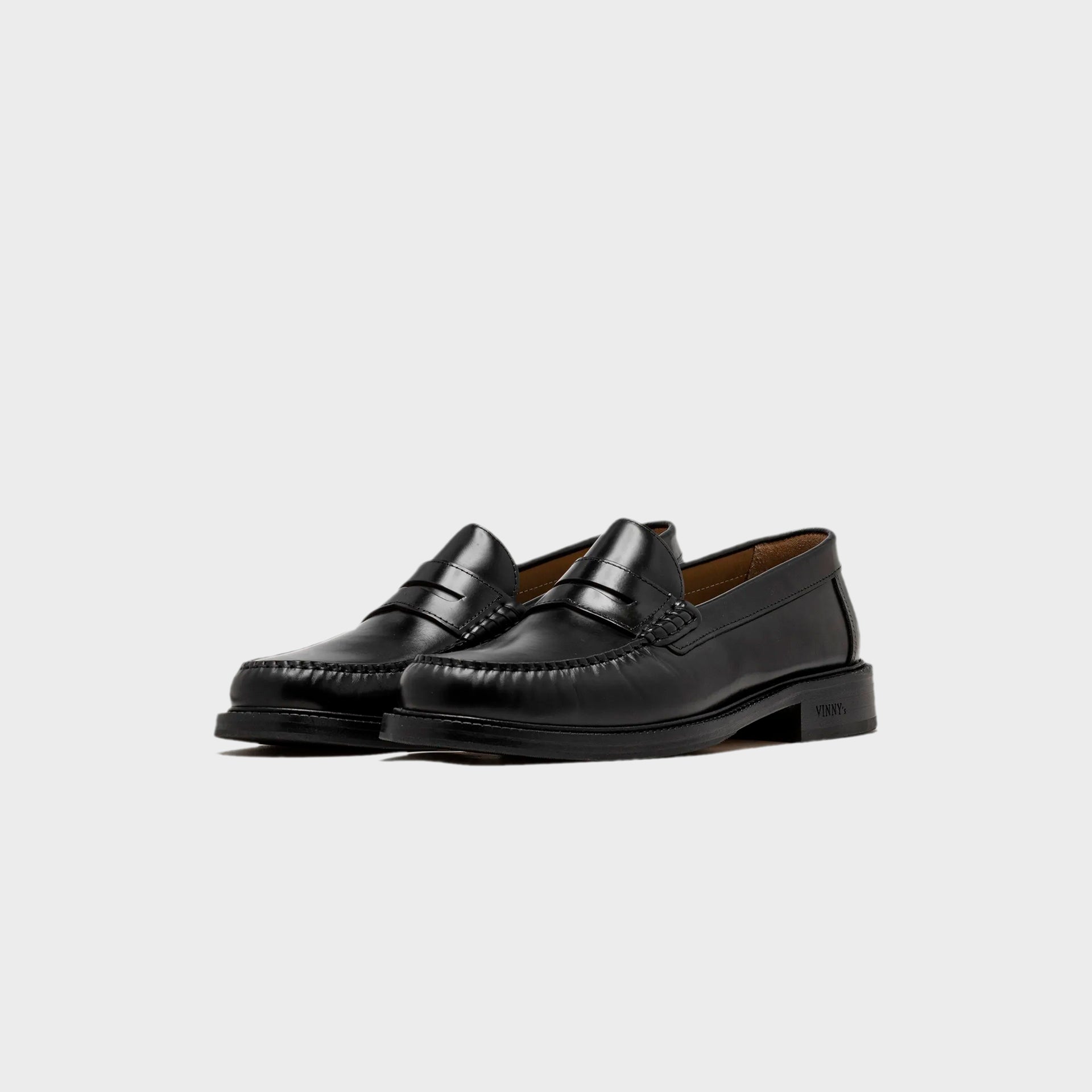 VINNY's Yardee Moccasin Loafer - Black Polido