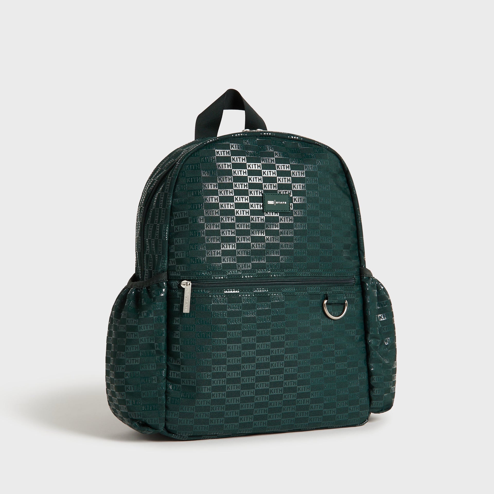 Kith Kids for STATE Kane Backpack in Stadium green, angled three-quarter front view