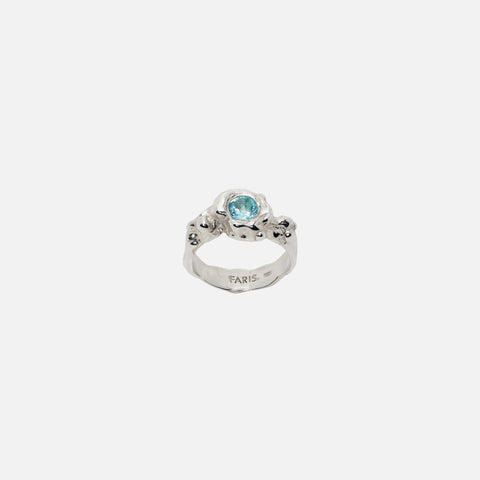 Faris Spell Ring - Silver and Topaz