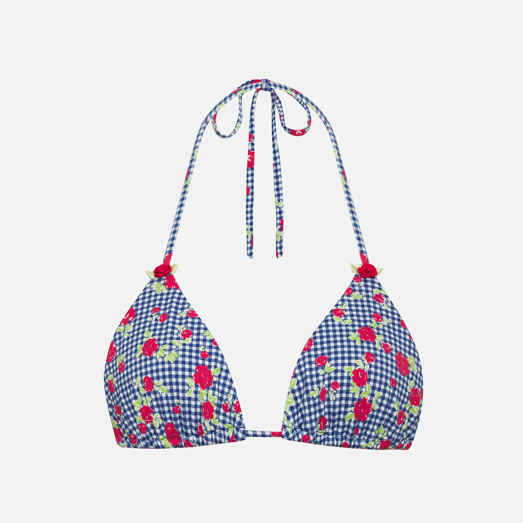 Frankies Bikinis x GUIZIO Nick Top Rose Gingham Kith