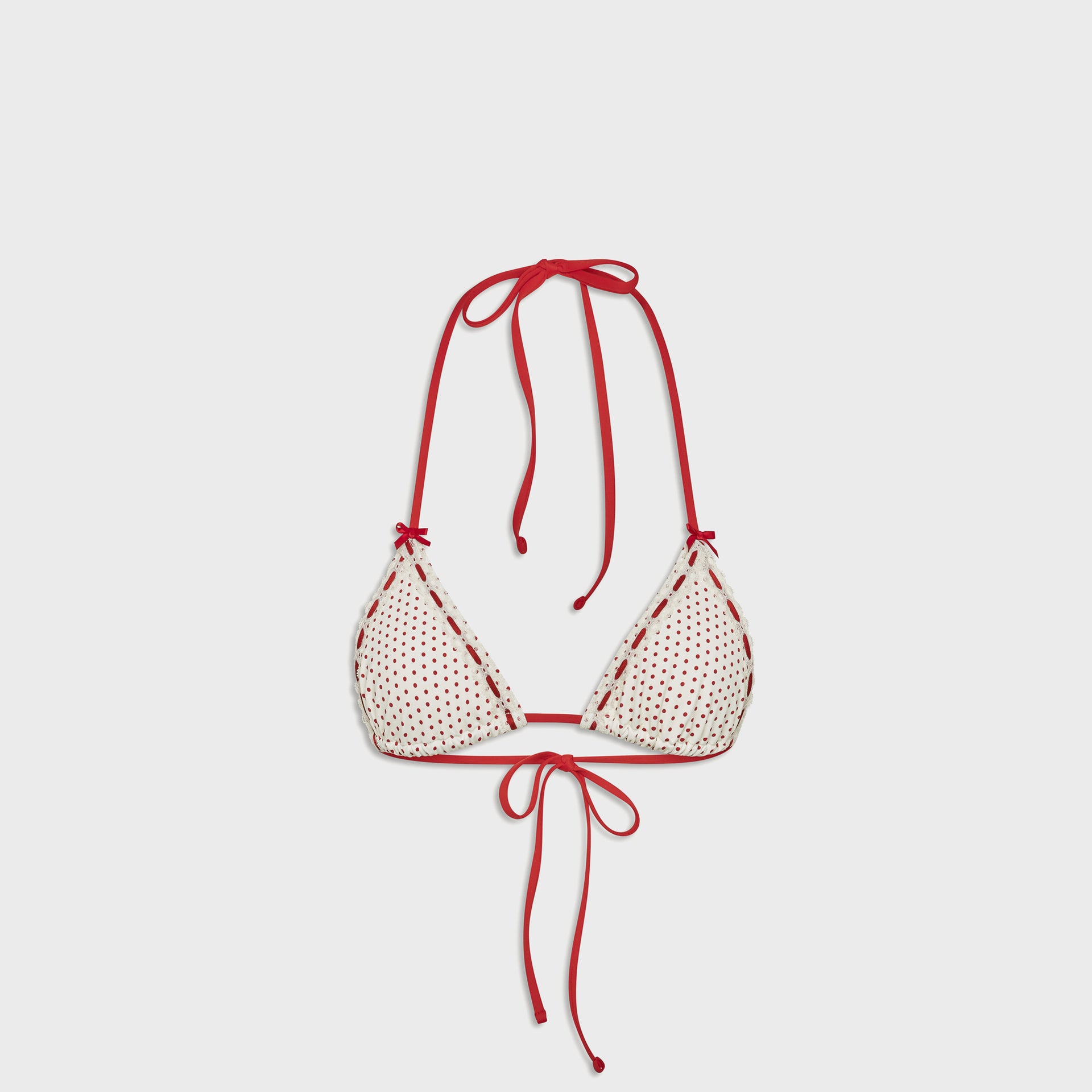 Bella Hadid x Frankies Bikinis Nick Top - Strawberry Polka Dot