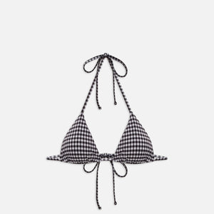 Frankies Bikinis Nick Seersucker Gingham Top - Blackberry Gingham