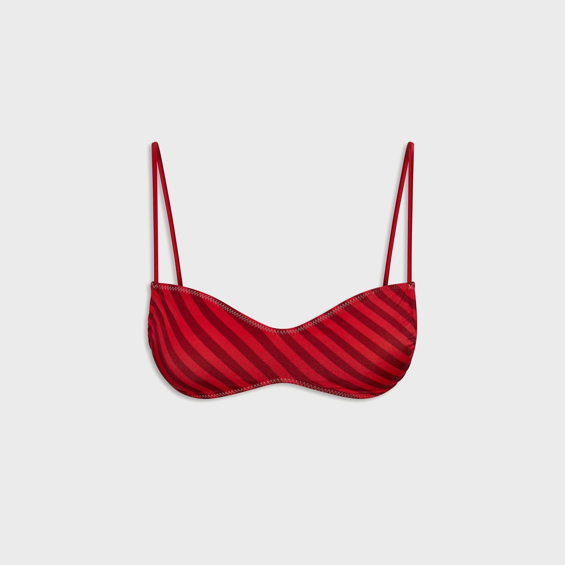 Frankies Bikinis x Jennie Magnolia Satin Top - Spring Stripe