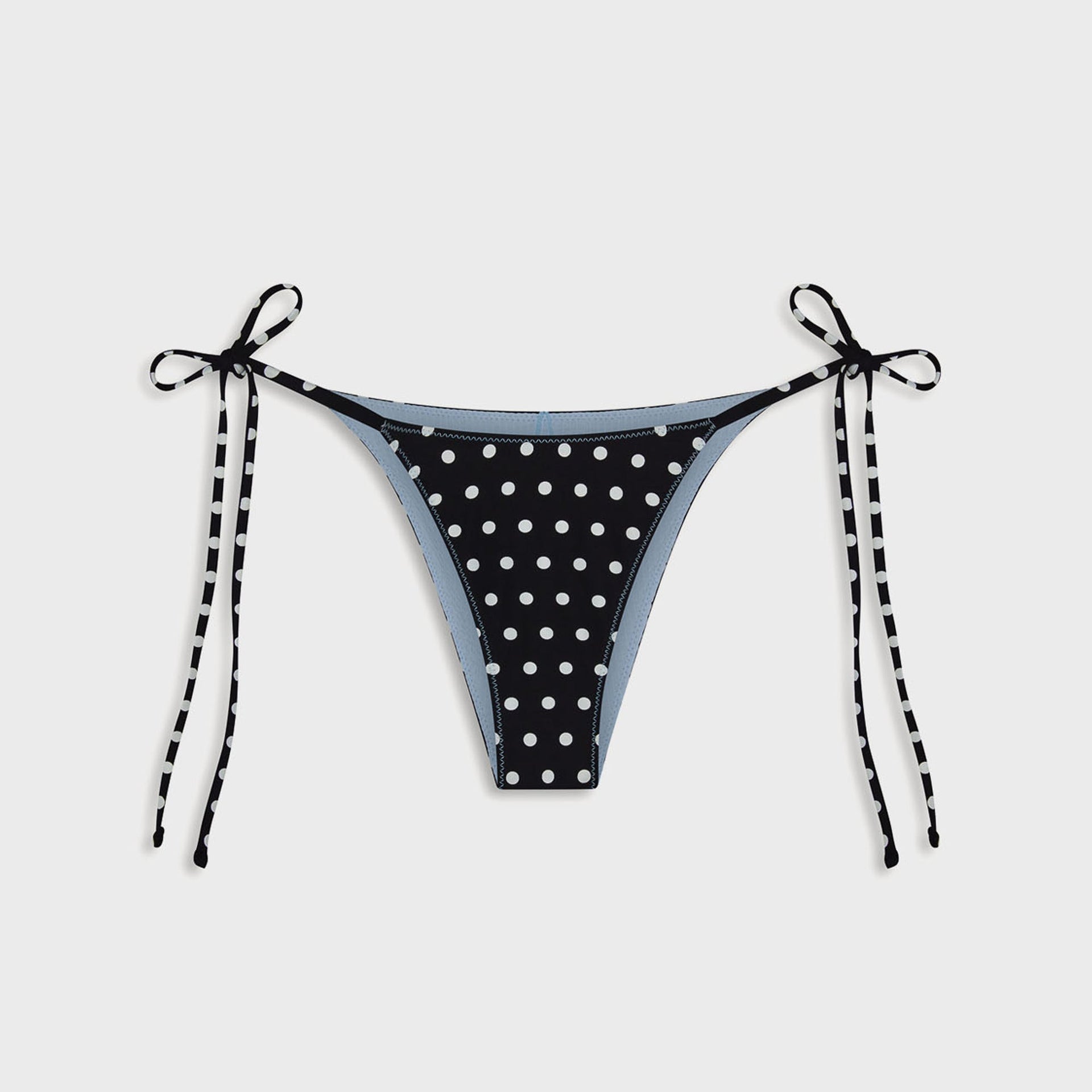 Frankies Bikinis Reversible Mackenzie Seersucker Bottom - Frost