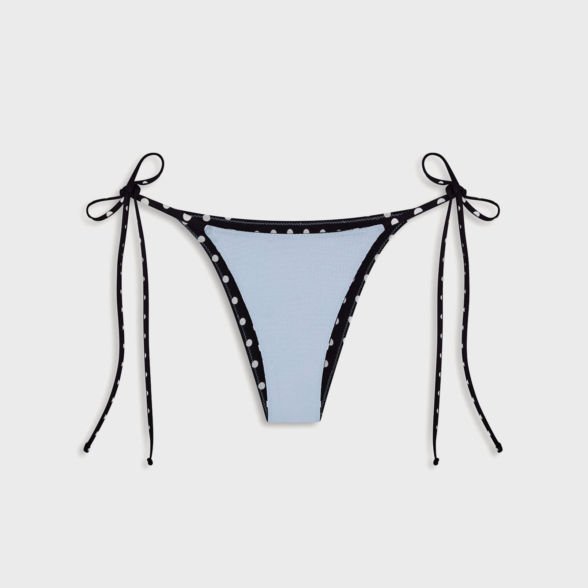 Frankies Bikinis Reversible Mackenzie Seersucker Bottom - Frost