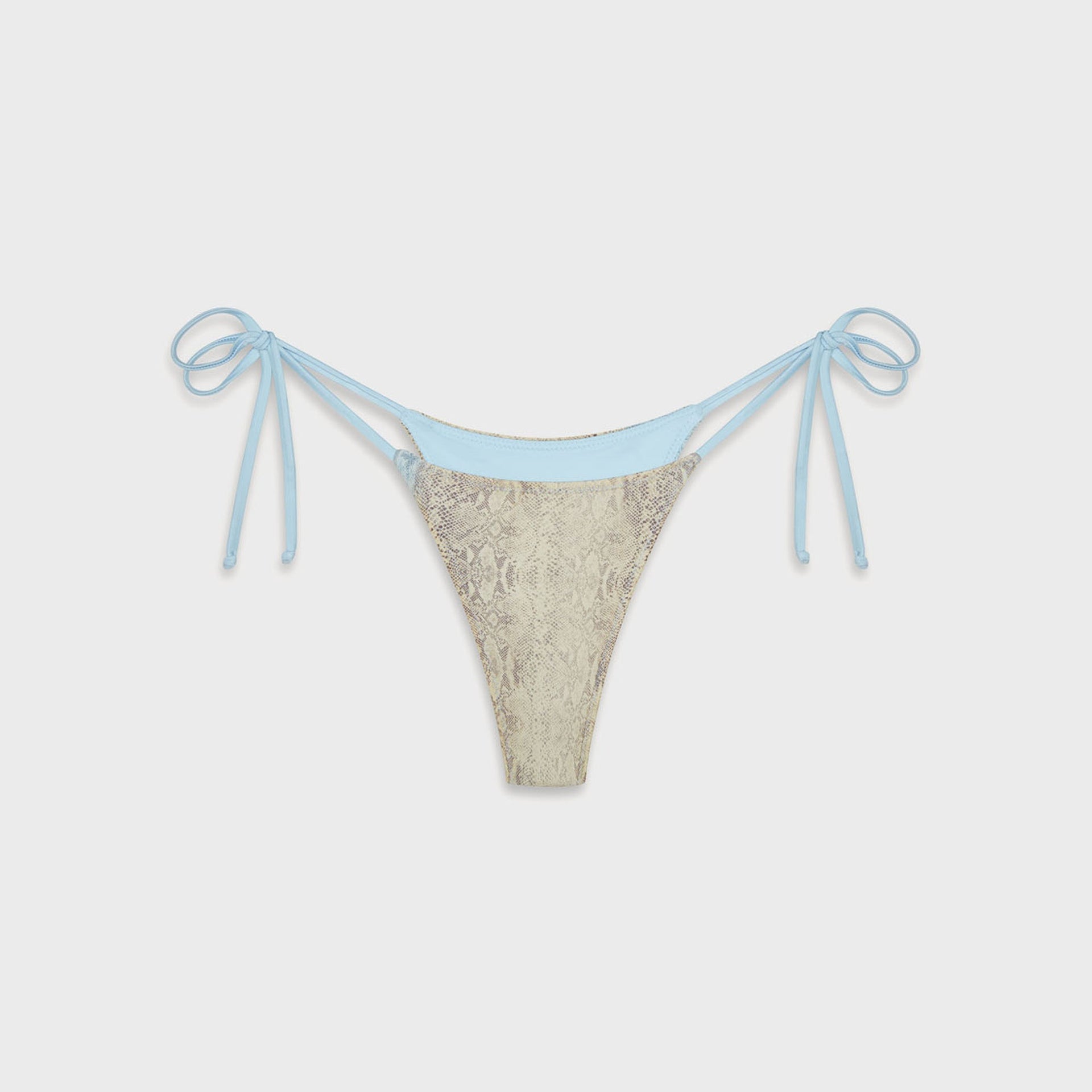 Frankies Bikinis Divine Satin Bottom - Blue Python