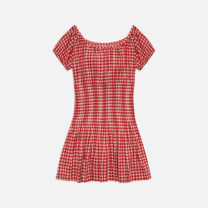 Frankies Bikinis Sadie Gauze Dress - Cherry Gingham