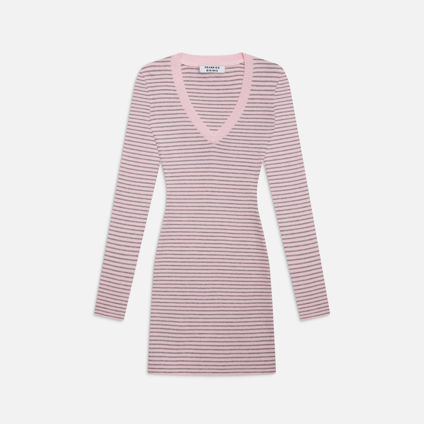 Frankies Bikinis Sweetheart Ribbed Knit Dress