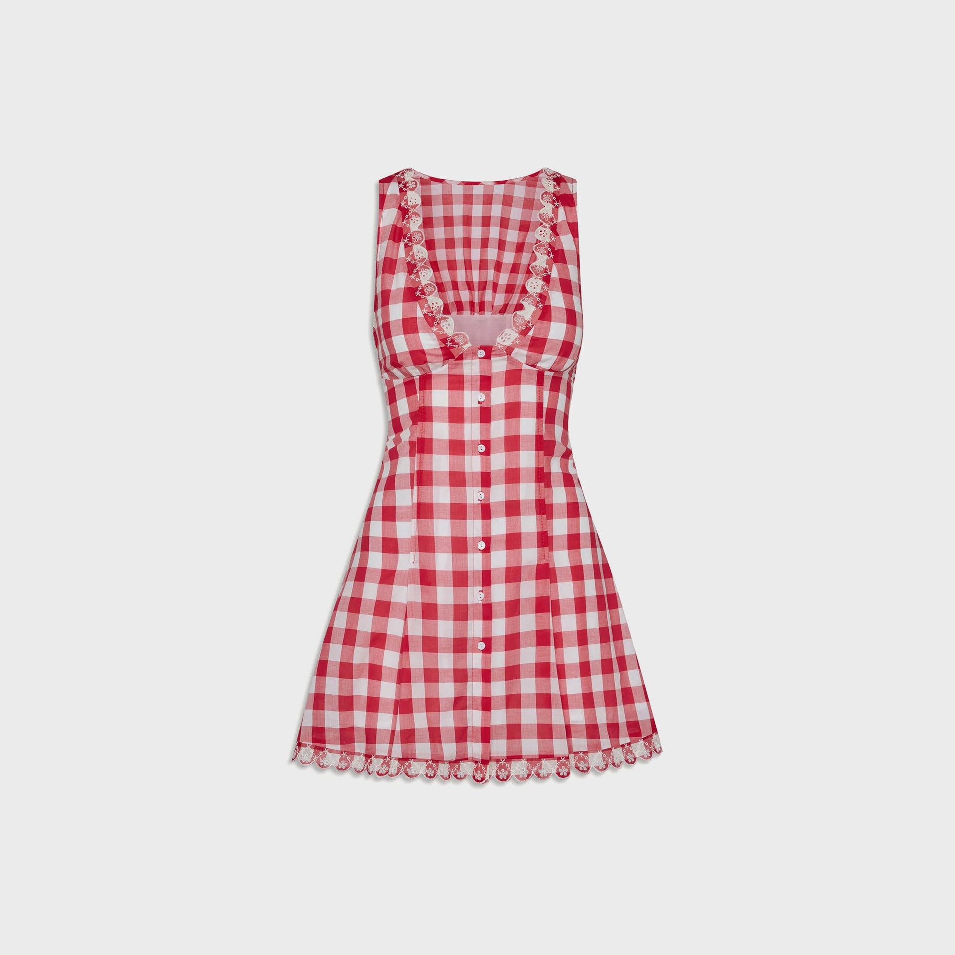 Frankies Bikinis Farm Gauze Mini Dress - Malibu Picnic