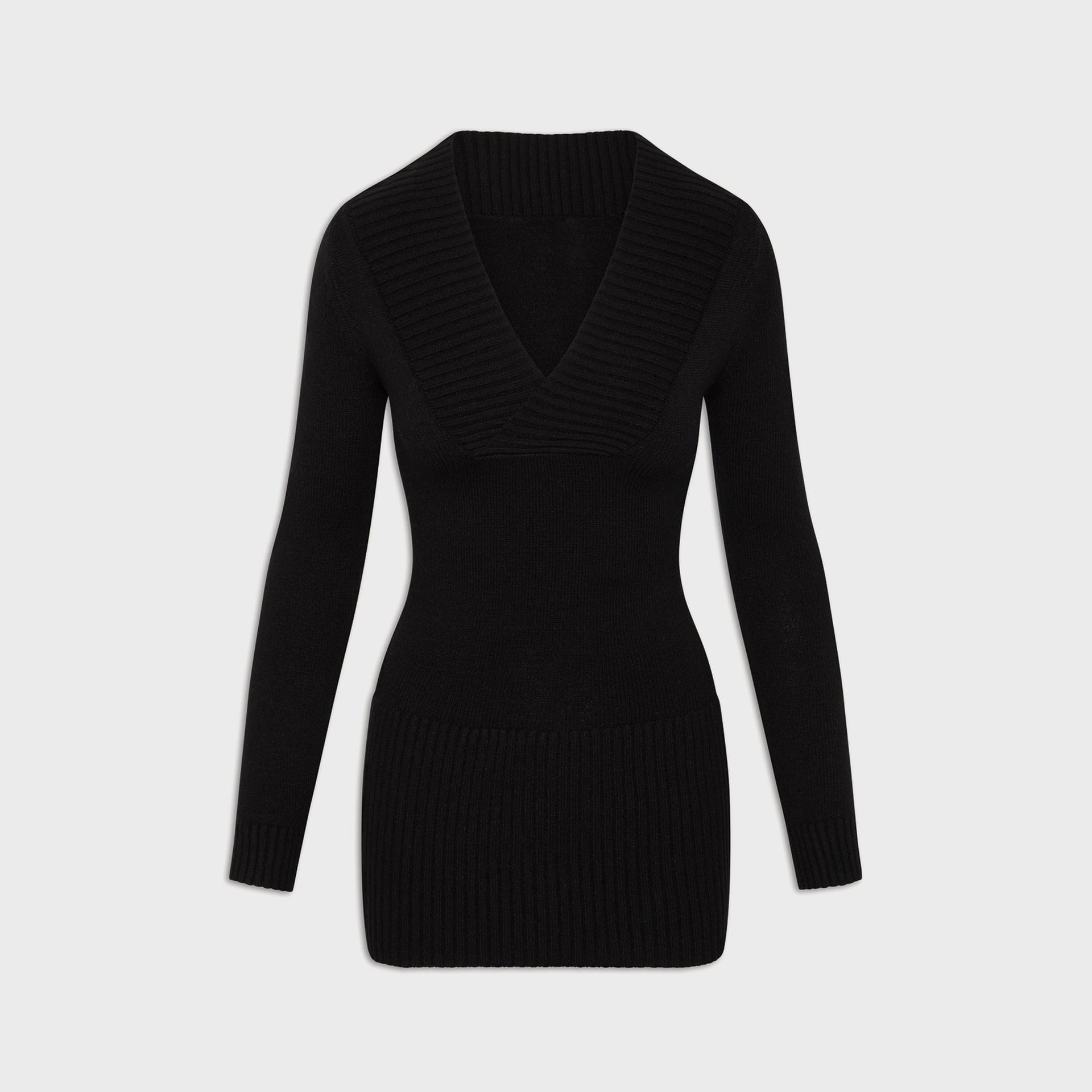 Frankies Bikinis Jade Cloud Knit Mini Dress - Black