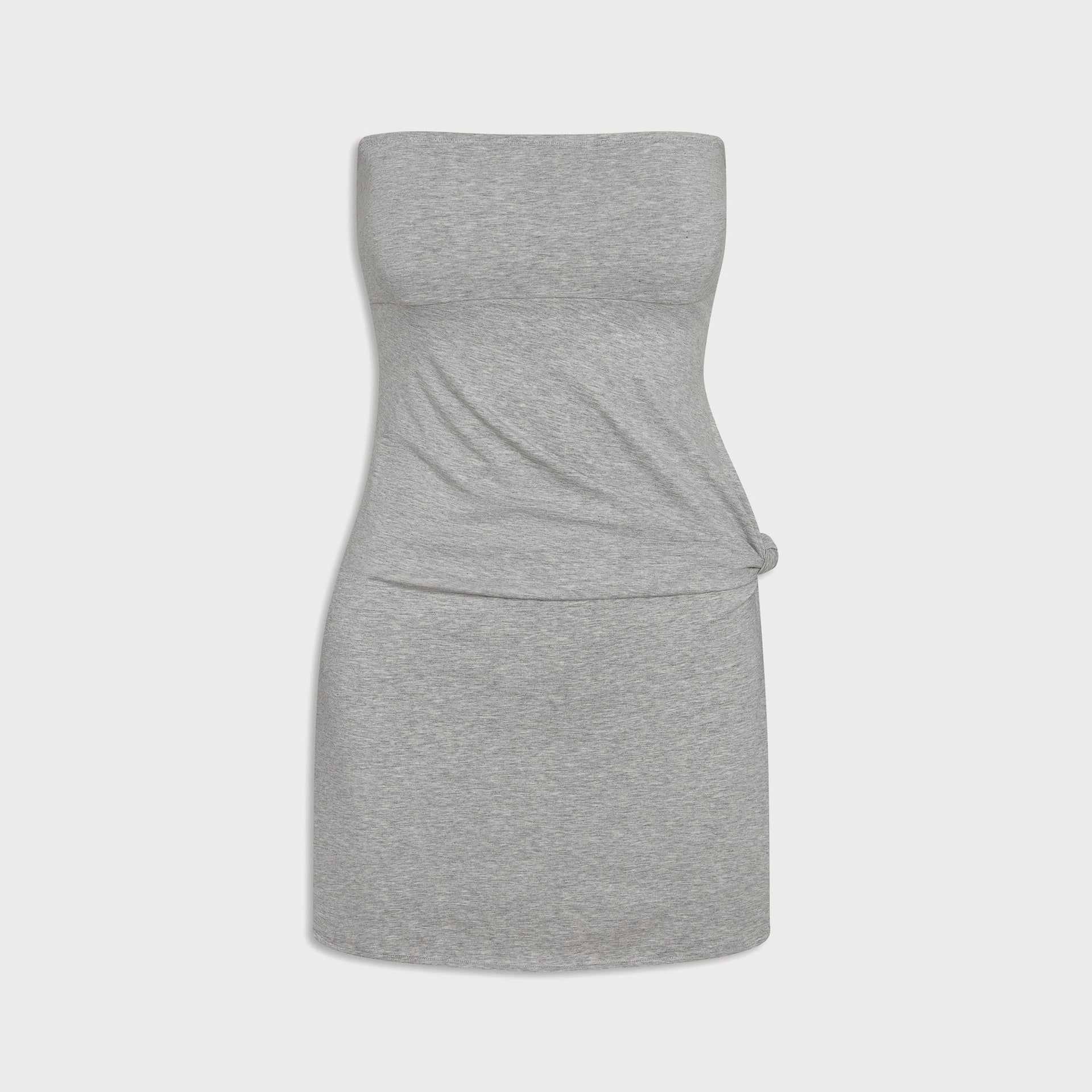 frankies bikinis grey dress Frankies Bikinis Boulevard Cotton Dress In Light Grey In Hazy Stripe - 52% Off