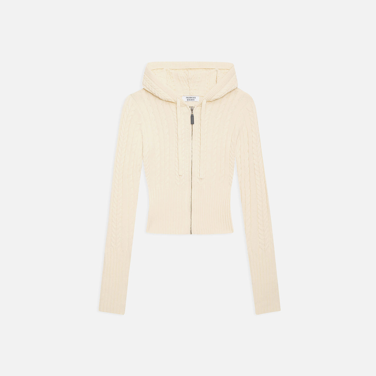 Frankies Bikinis Aimee Cable Knit Hoodie - French Vanilla – Kith