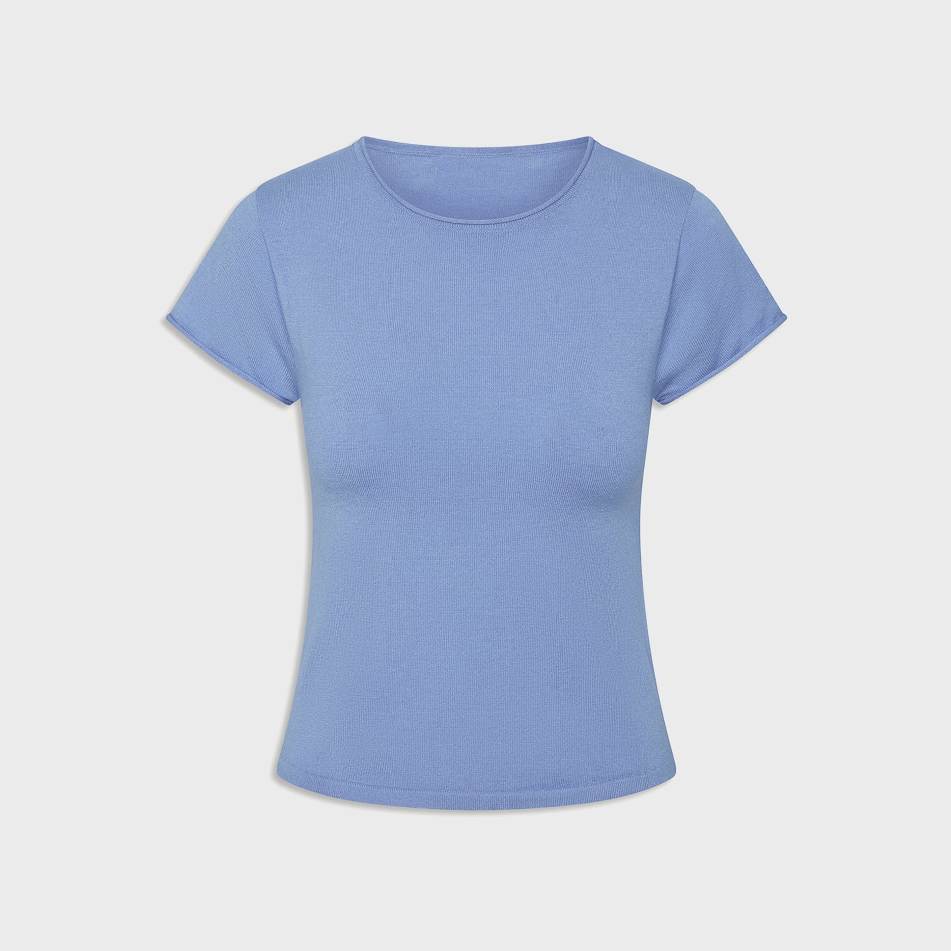 Frankies Bikinis Baylee Cloud Knit Tee - Heaven Blue