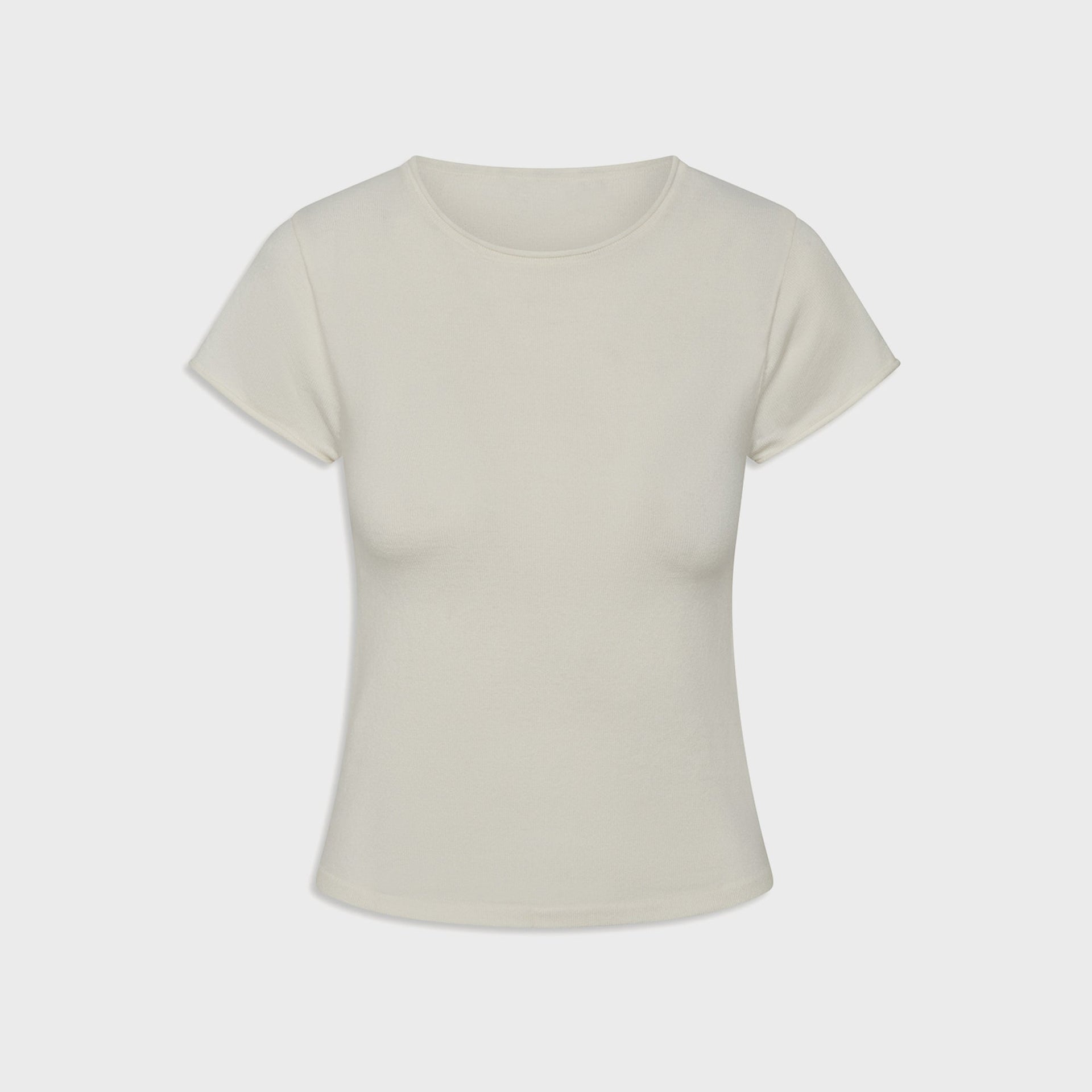 Frankies Bikinis Baylee Cloud Knit Tee - Soft Vanilla
