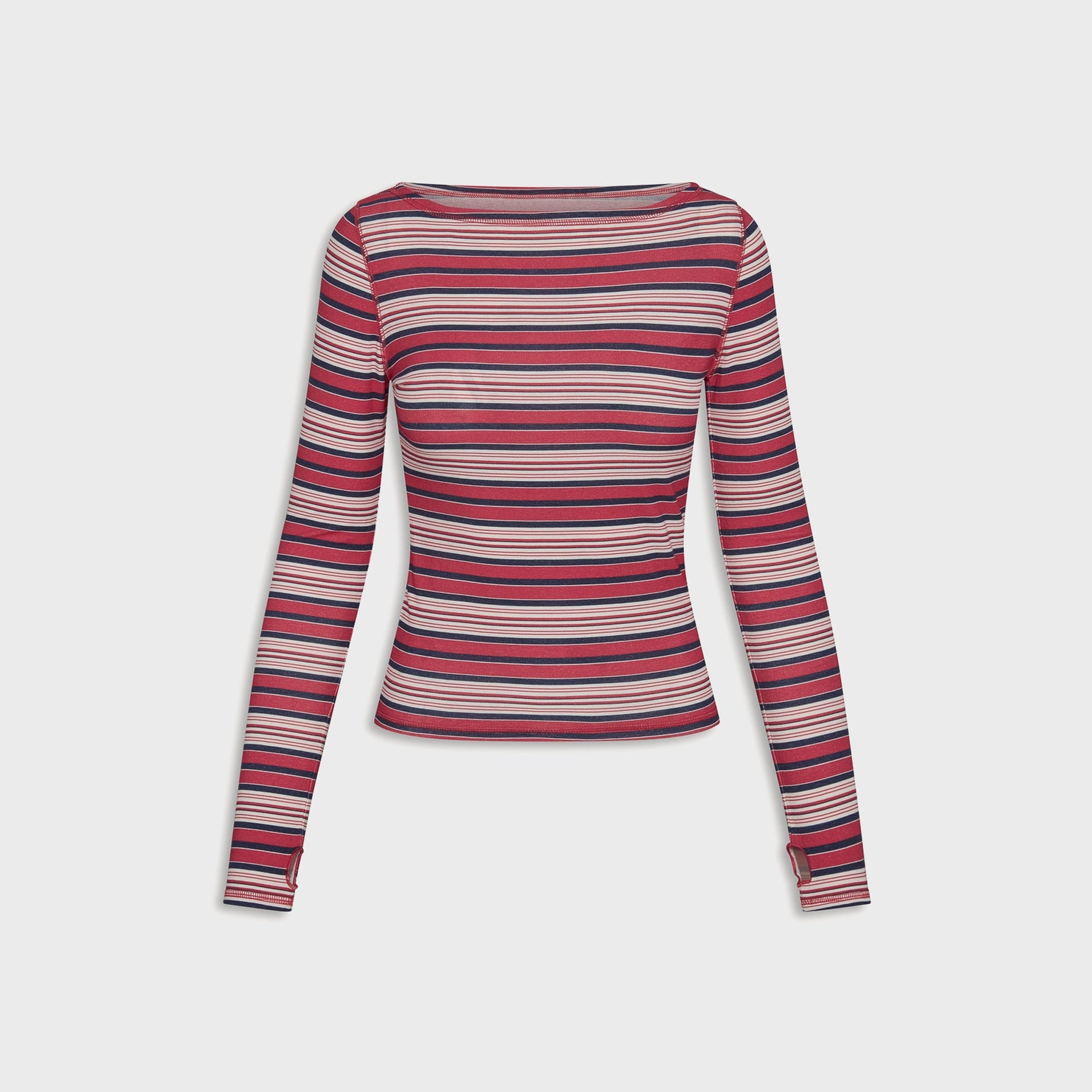 Frankies Bikinis x Jennie Sophie Lightweight Jersey Long Sleeve - Sunset Stripe