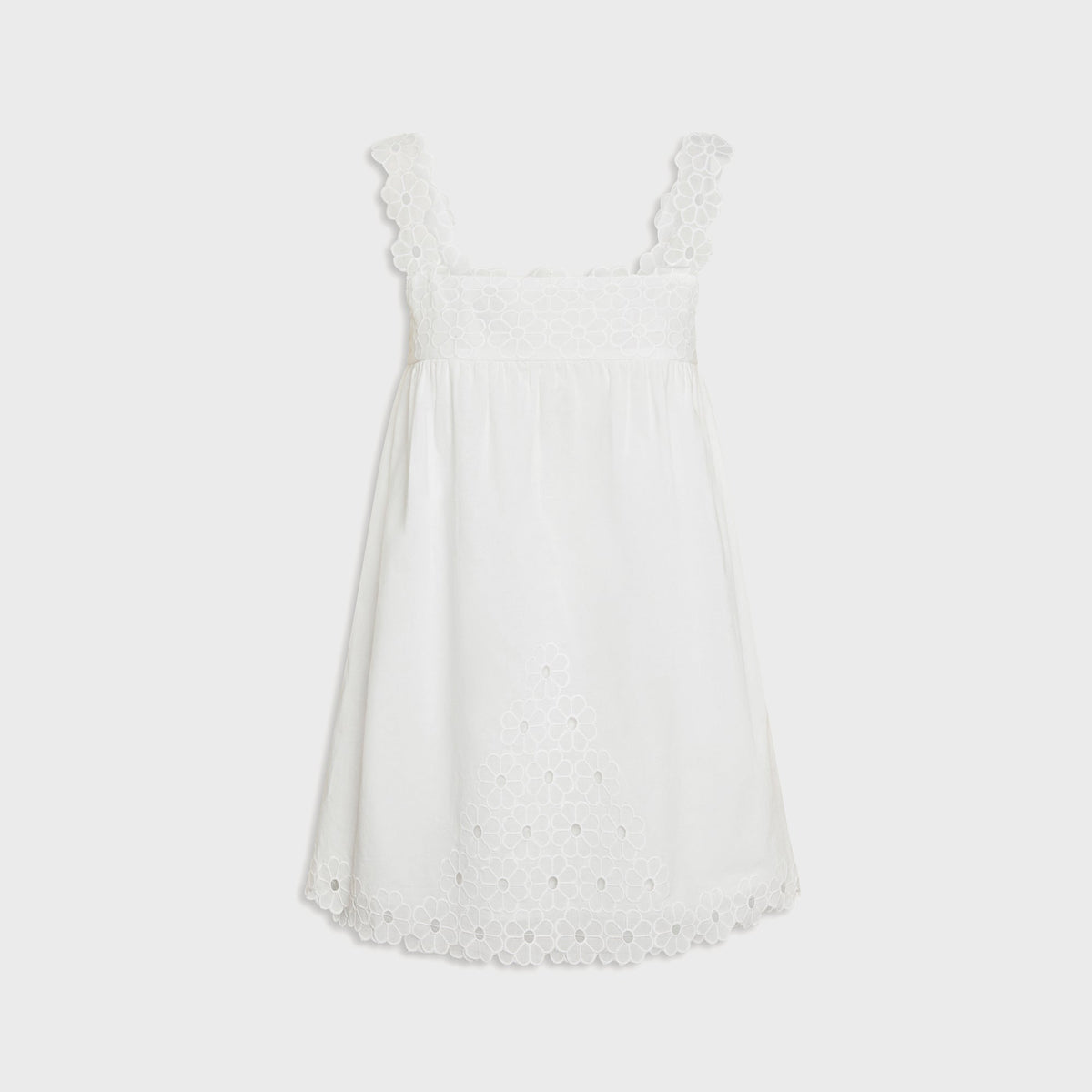 Frankies Bikinis Sky Cotton Gauze Babydoll Dress - Fluff