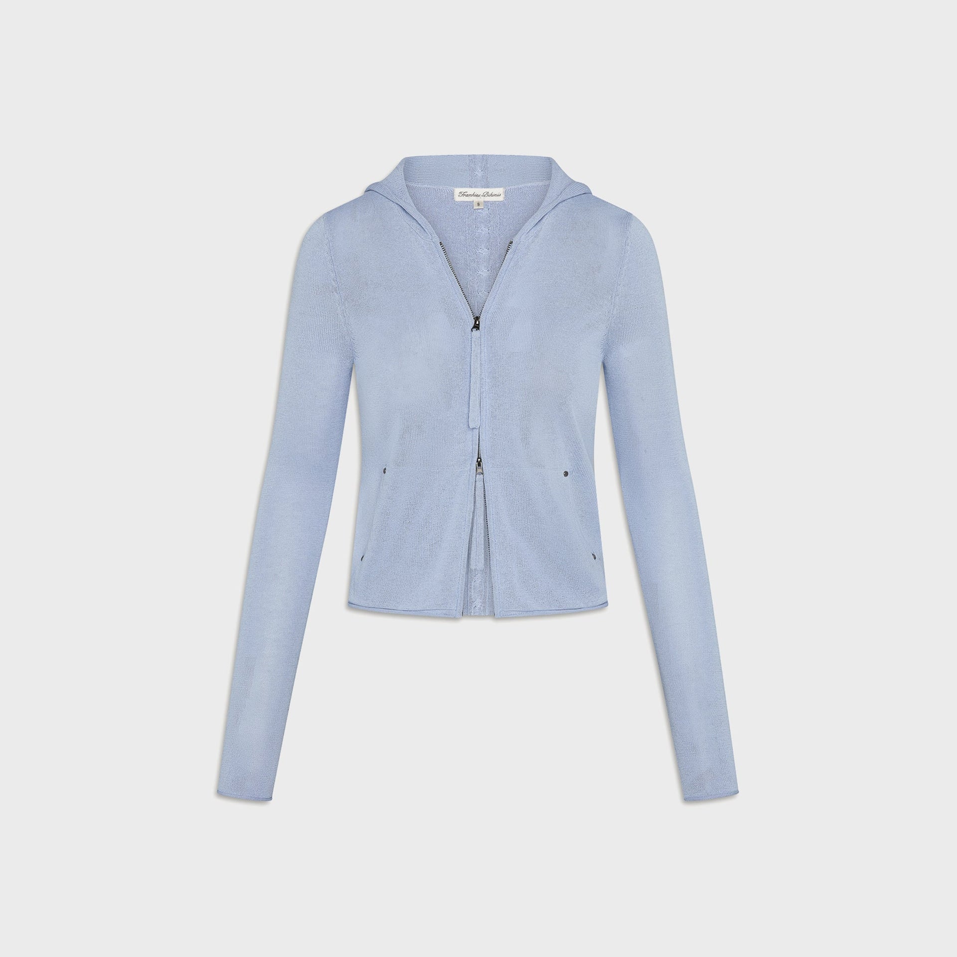 Frankies Bikinis Atlas Zip Up Knit Hoodie - Sleepy Spring